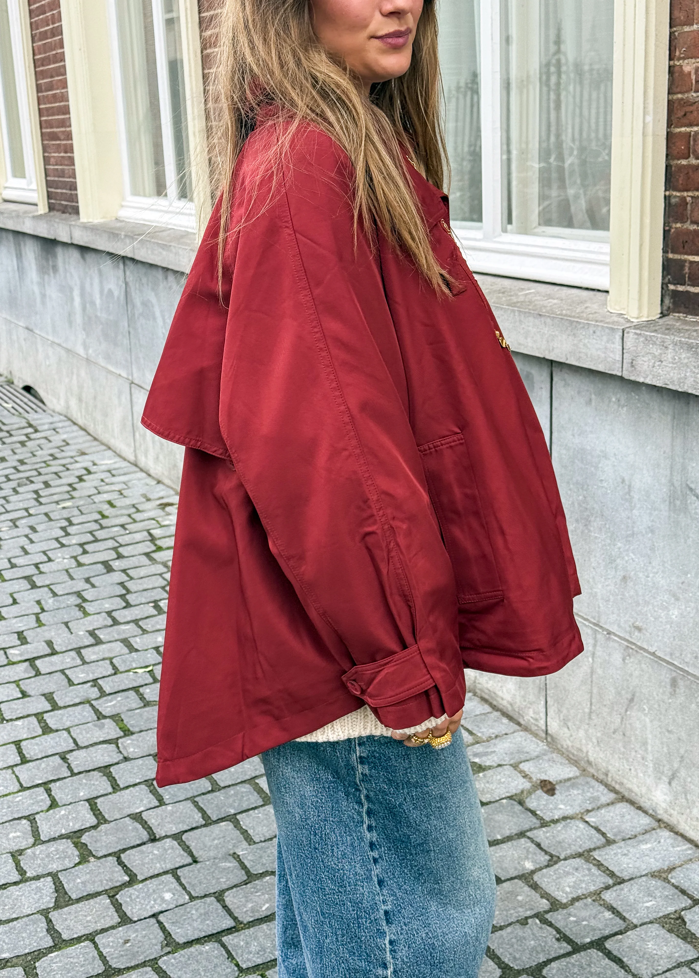 Alain Trenchcoat Rood - Image 5