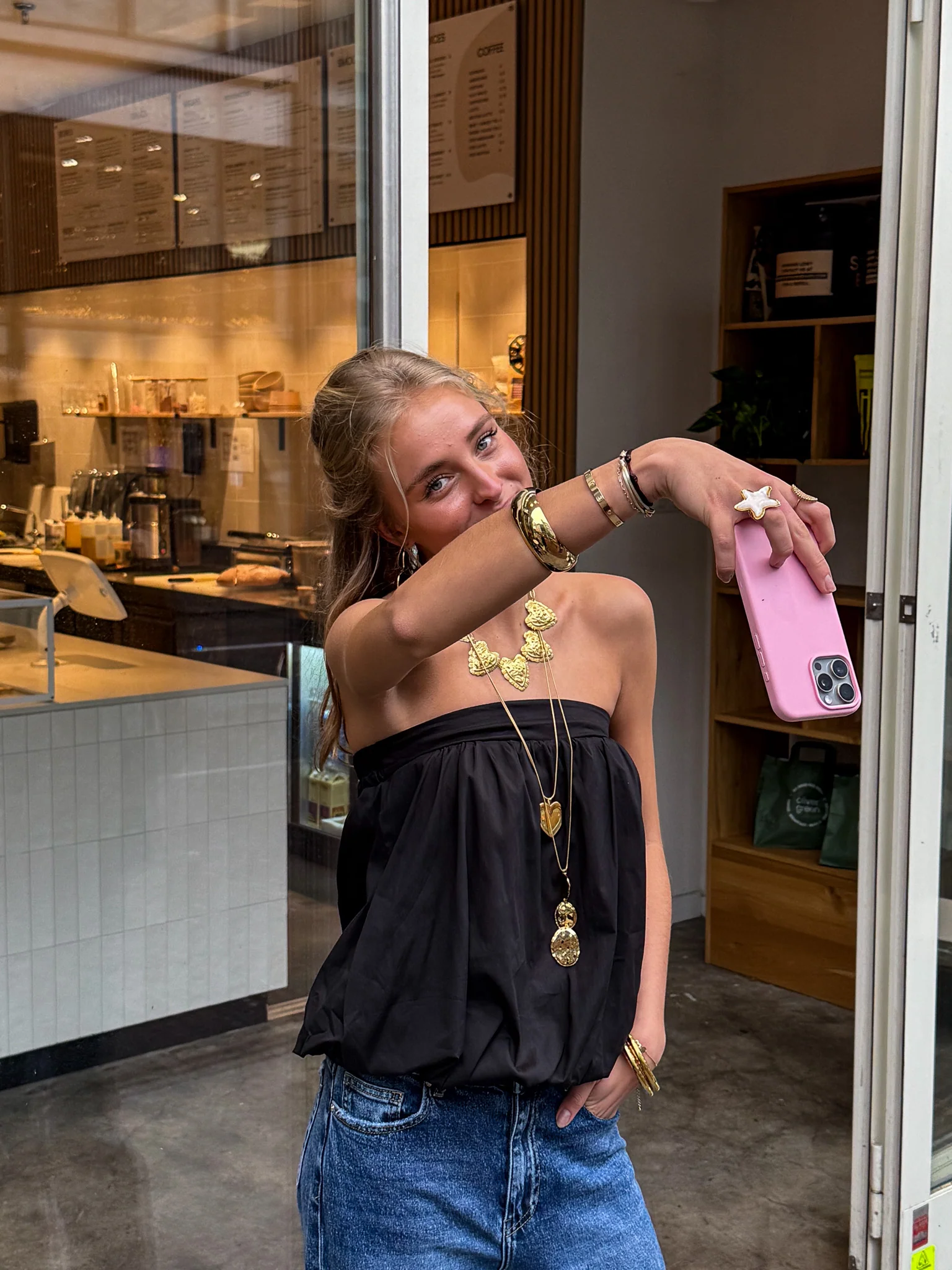 Ash Bandeau Top Zwart - Image 6