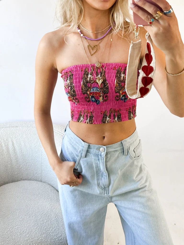 Avanti Bandeau Top Pink Tiger - Image 4