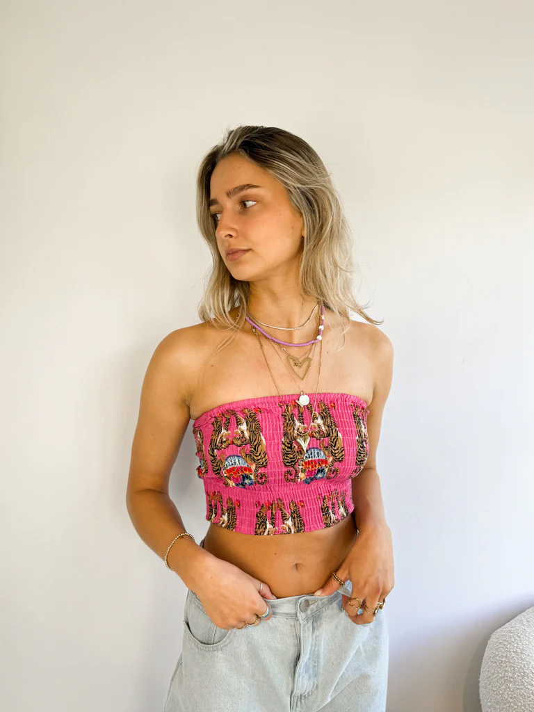 Avanti Bandeau Top Pink Tiger - Image 6