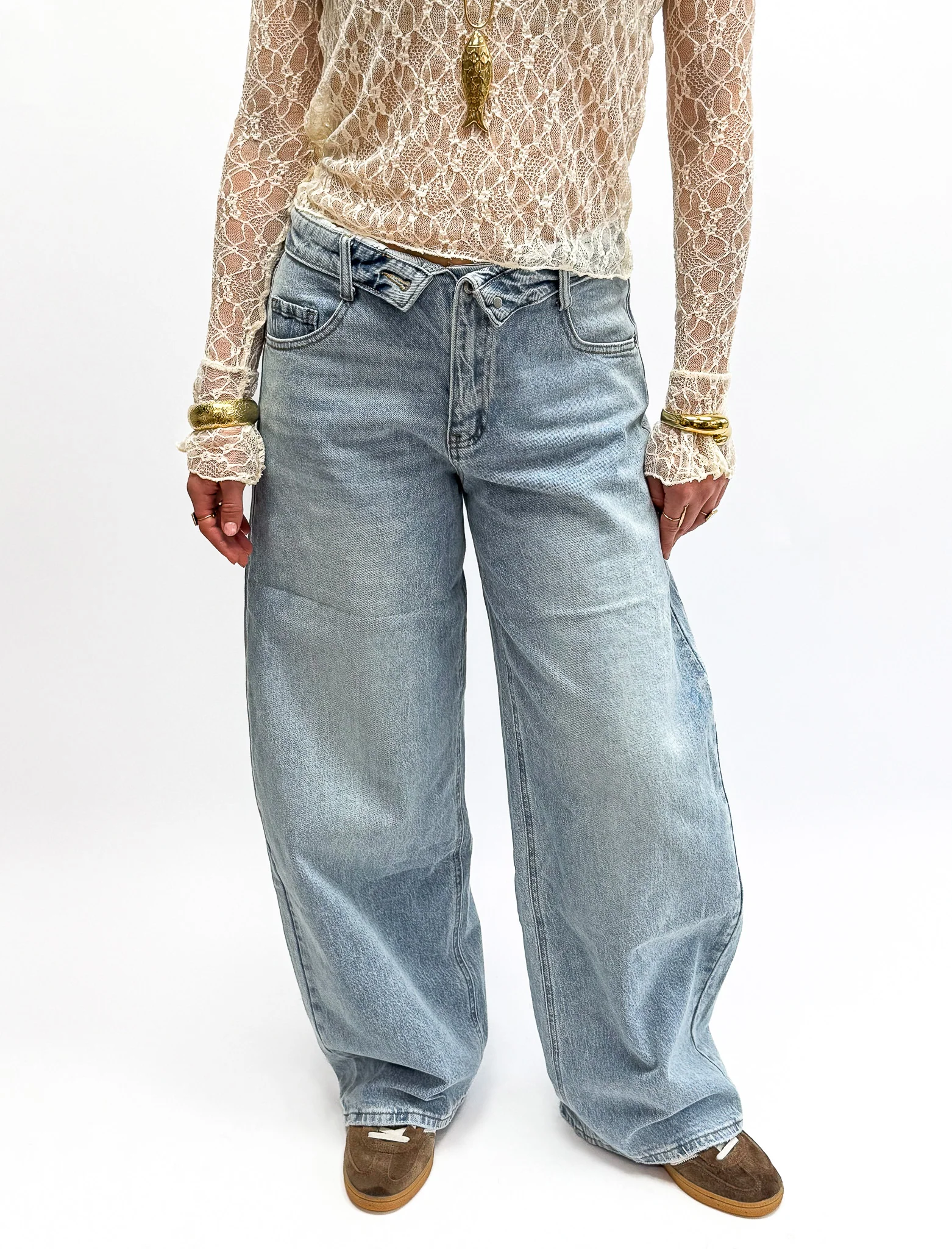 Balloon Jeans Gevouwen knoop - Image 7