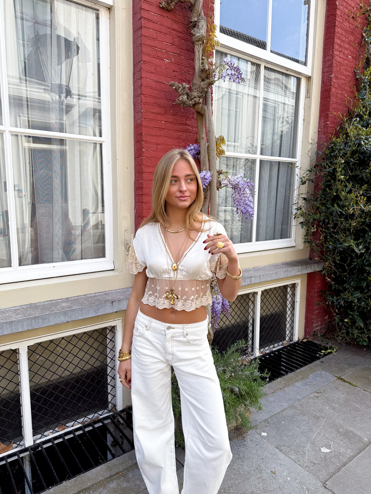 Barrel Balloon Jeans Wit - Image 4