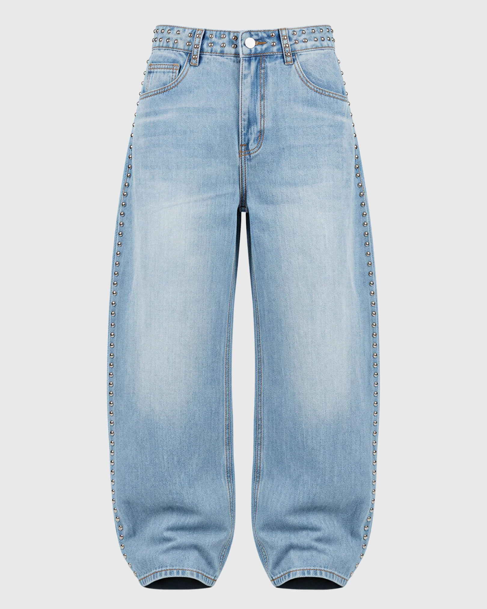 Berry Studs Barrel Jeans - Image 2