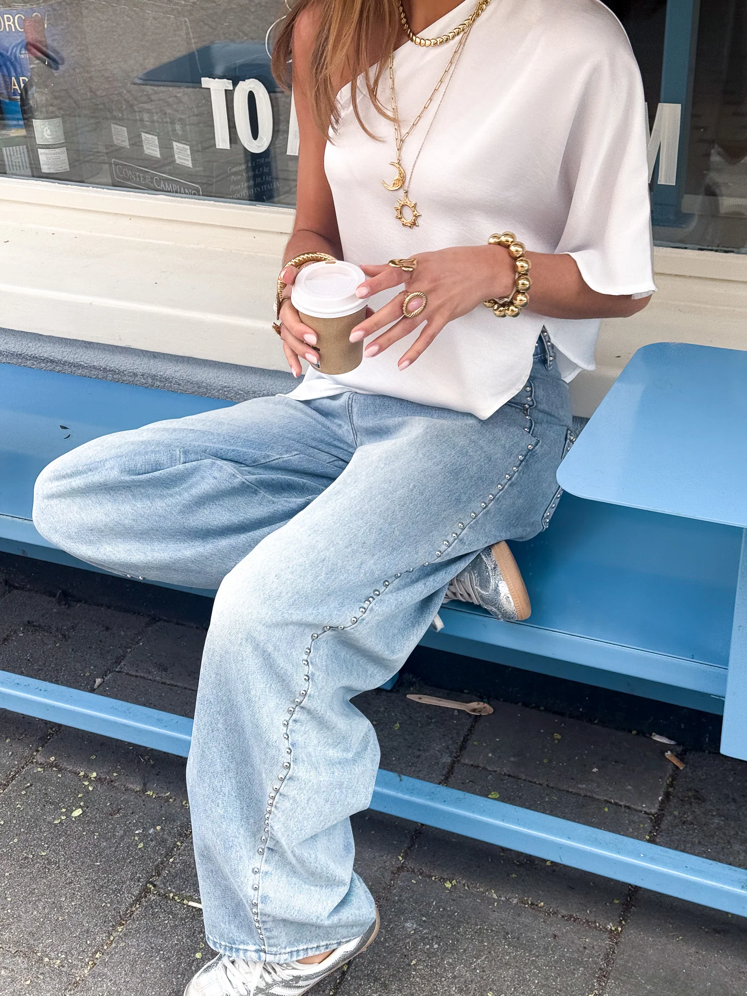 Berry Studs Barrel Jeans - Image 8