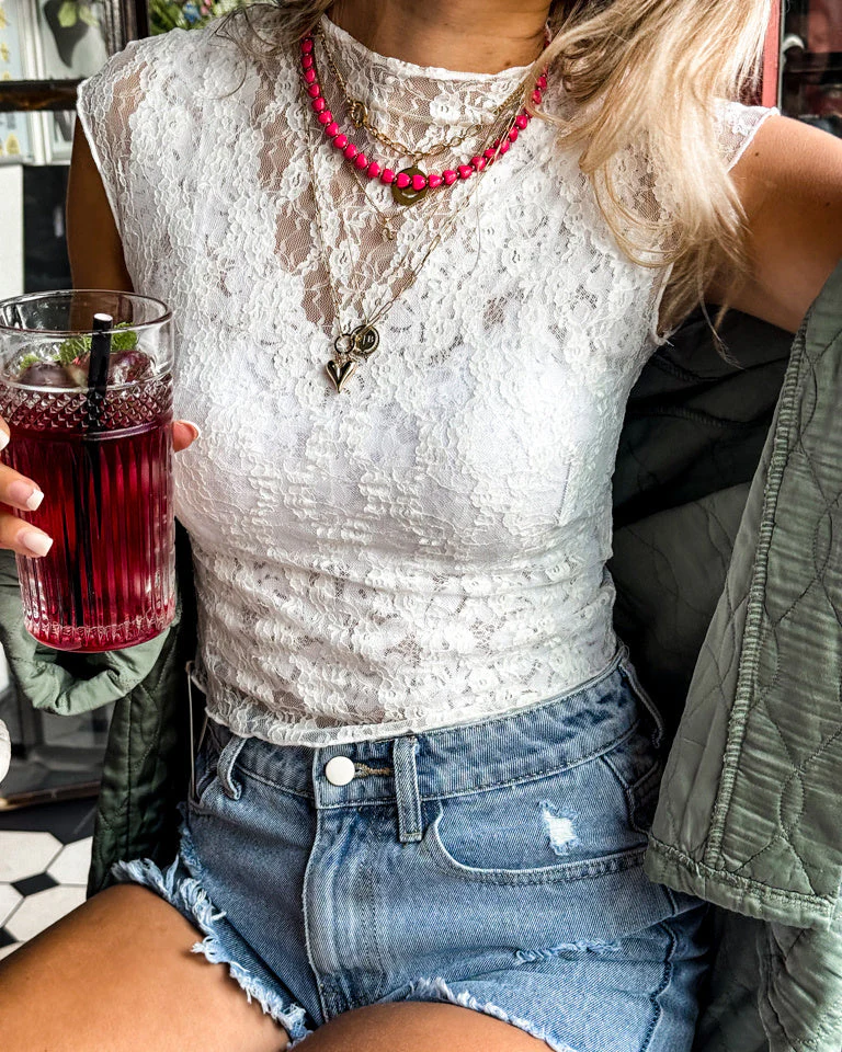 Bibi Lace Top Wit