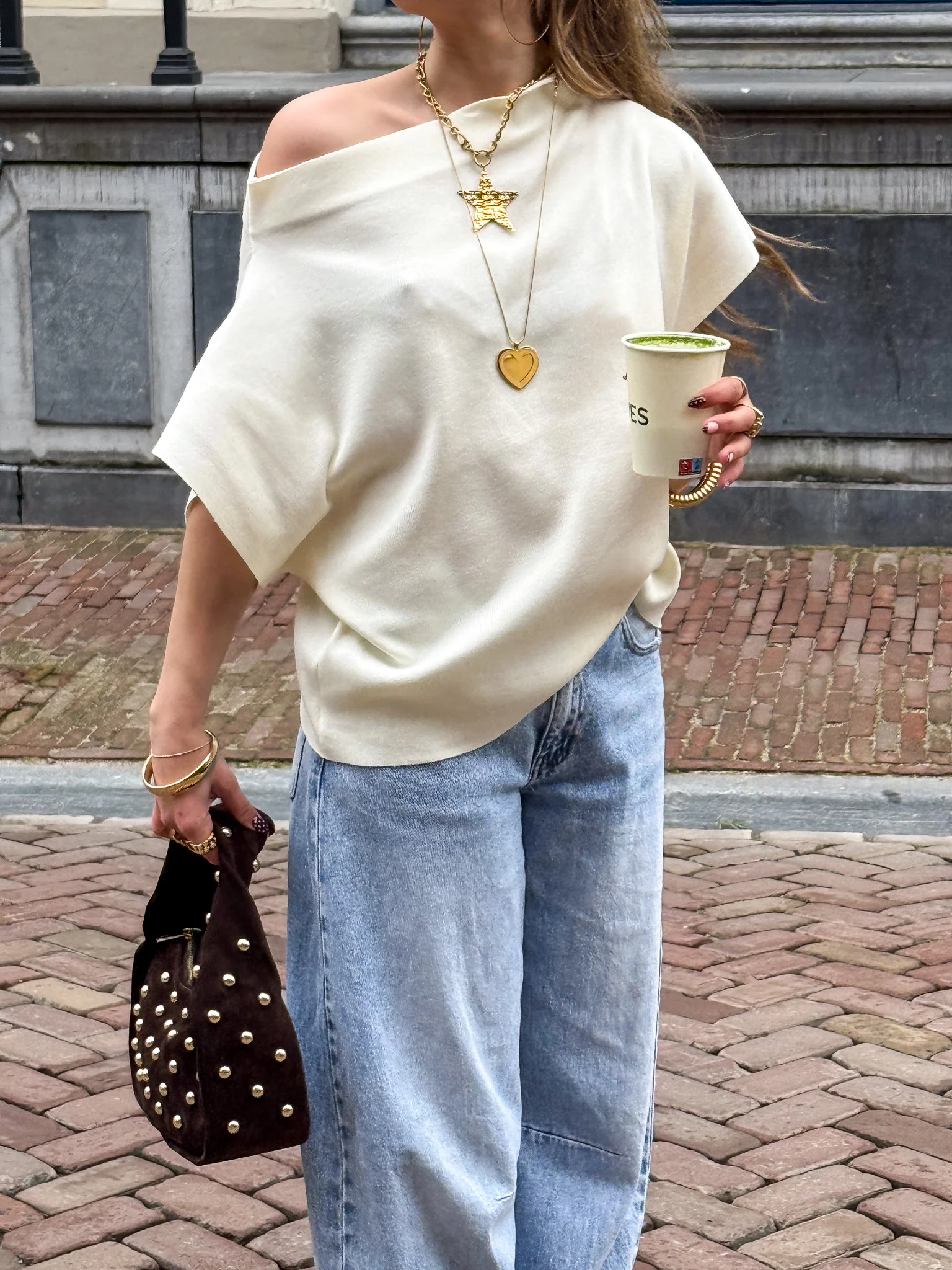 Carmen Off Shoulder Top Wit - Image 5