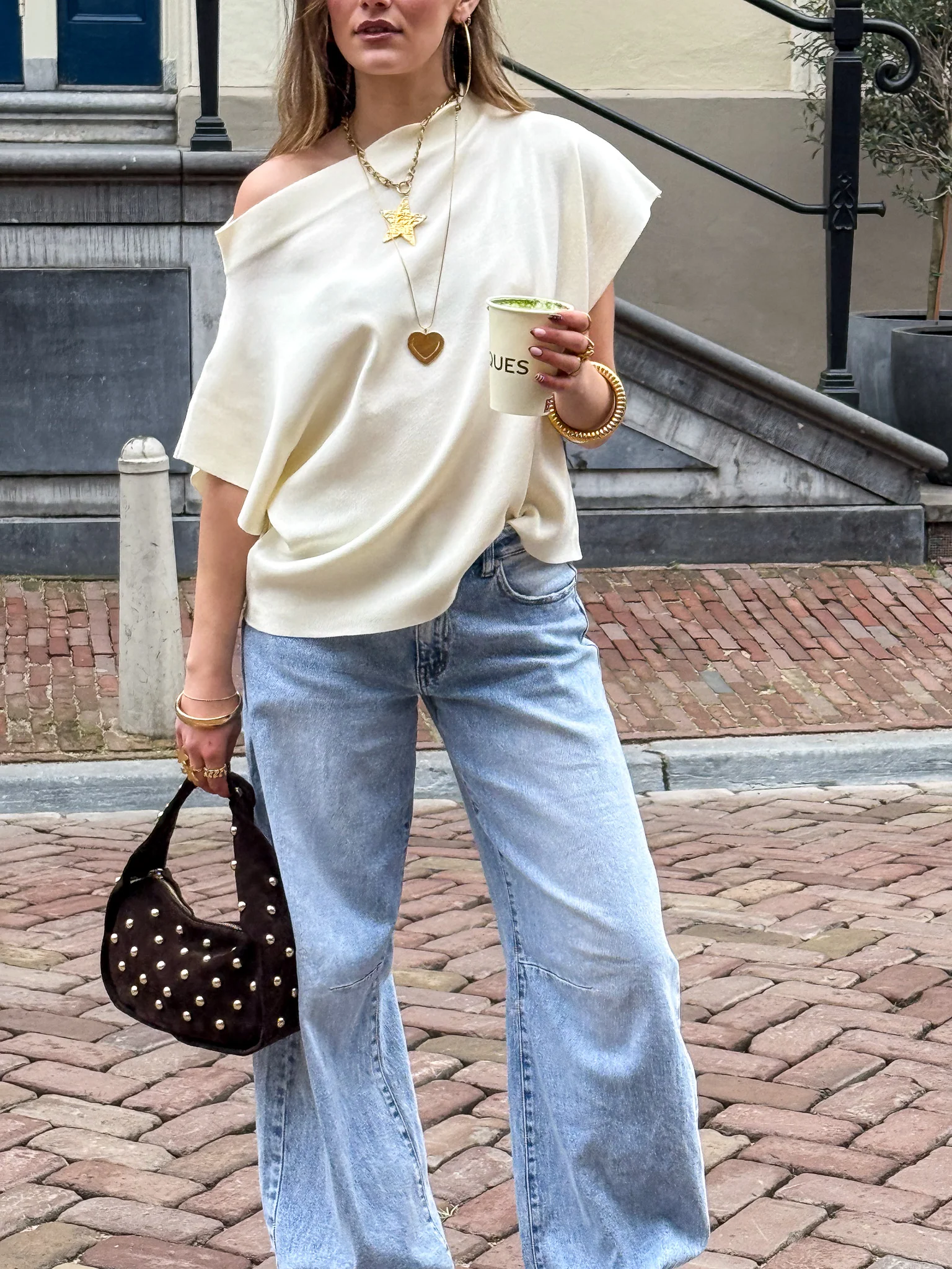 Carmen Off Shoulder Top Wit - Image 6