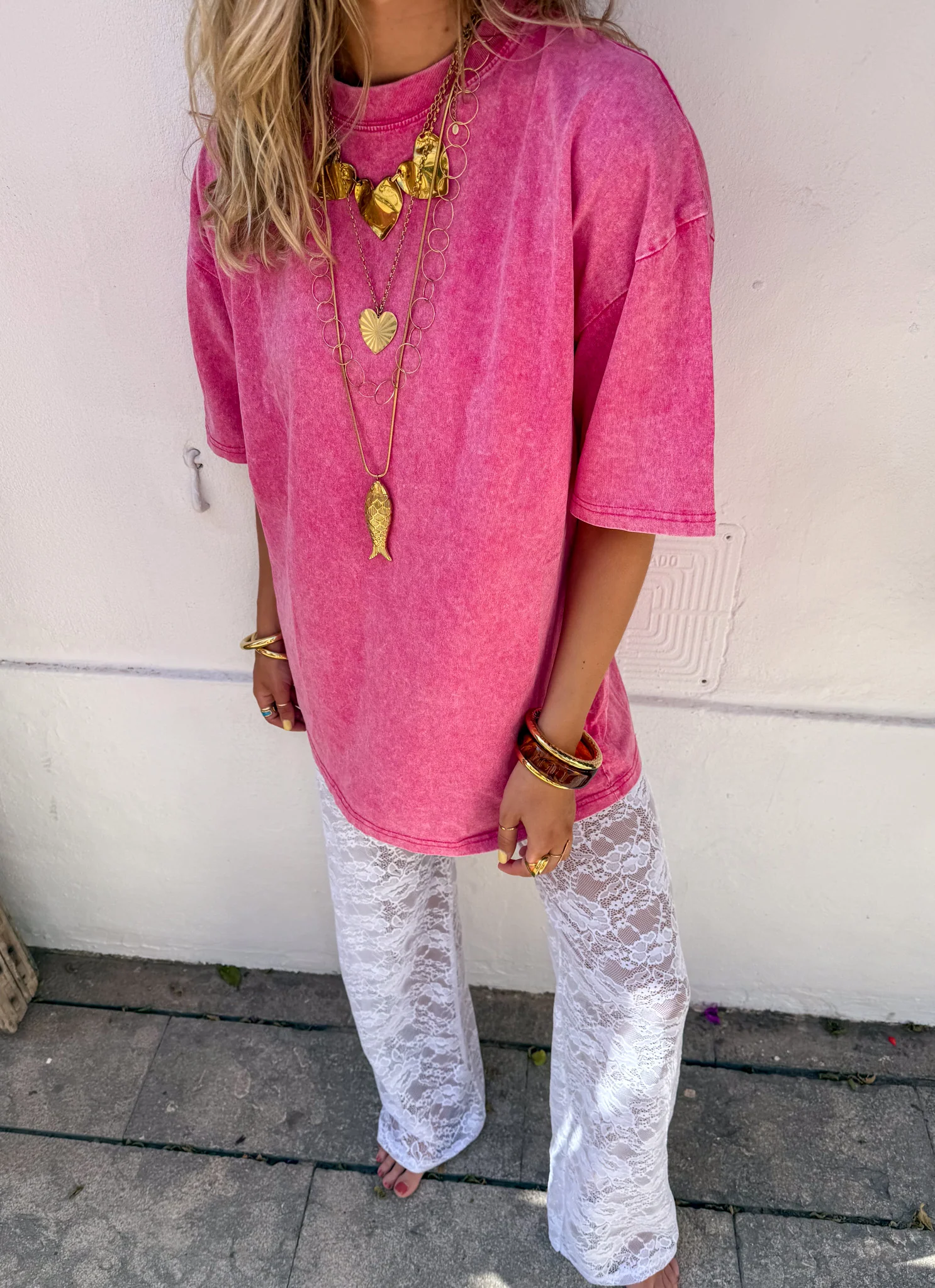 Cassie T-Shirt Roze - Image 7