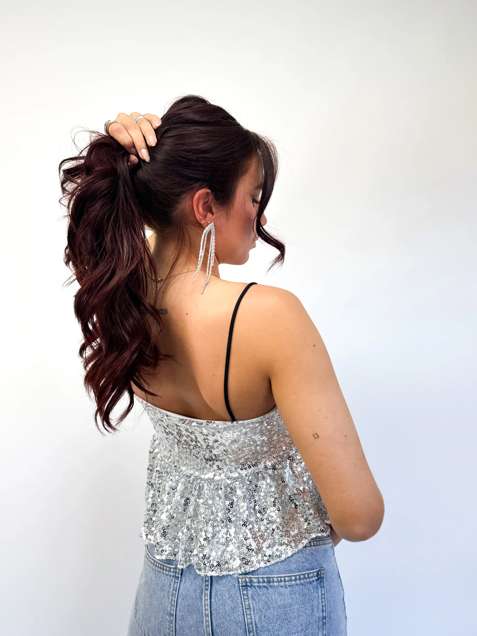 Cheers Glitter Top Zilver - Image 5