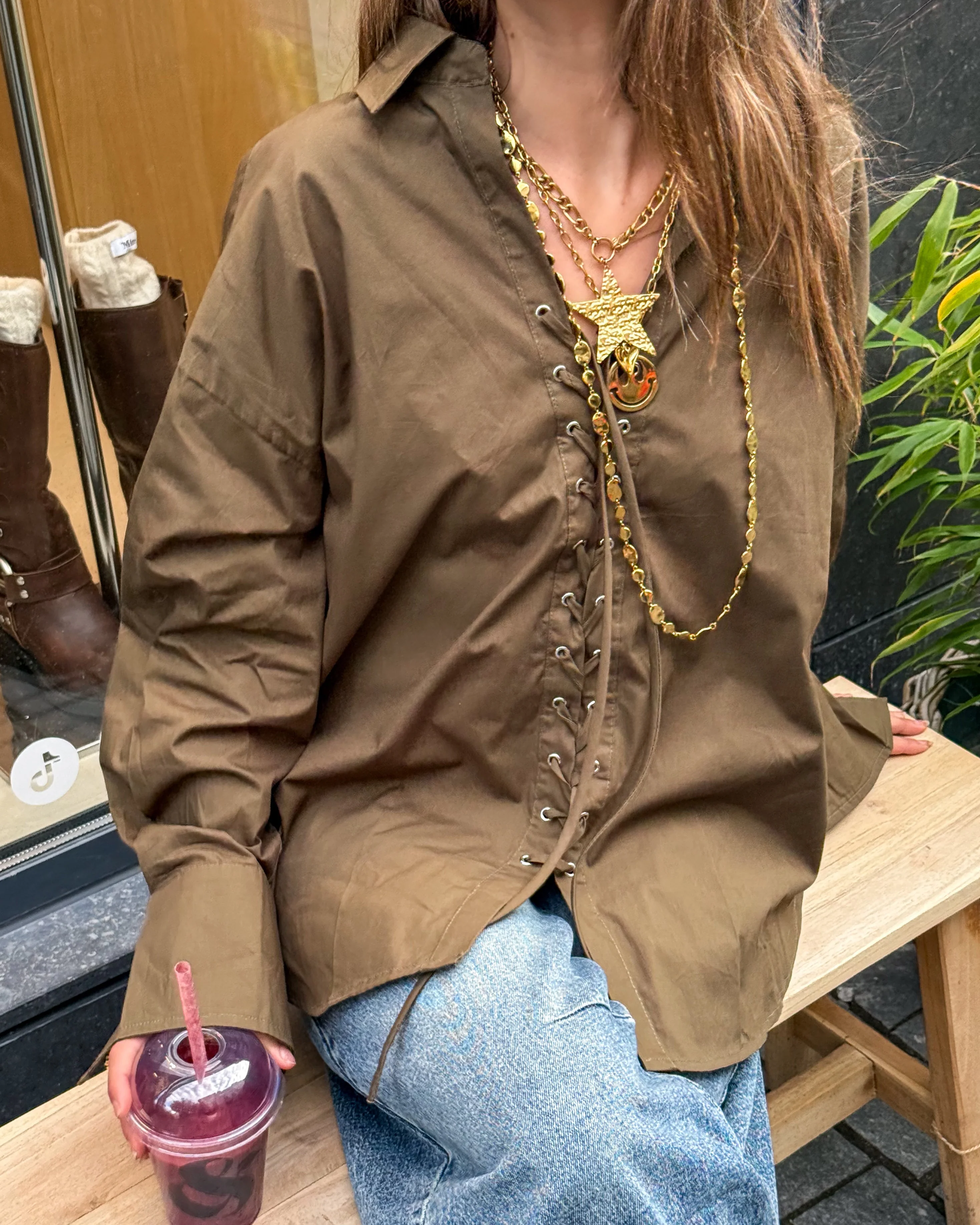 Cleo Blouse Army Groen - Image 2