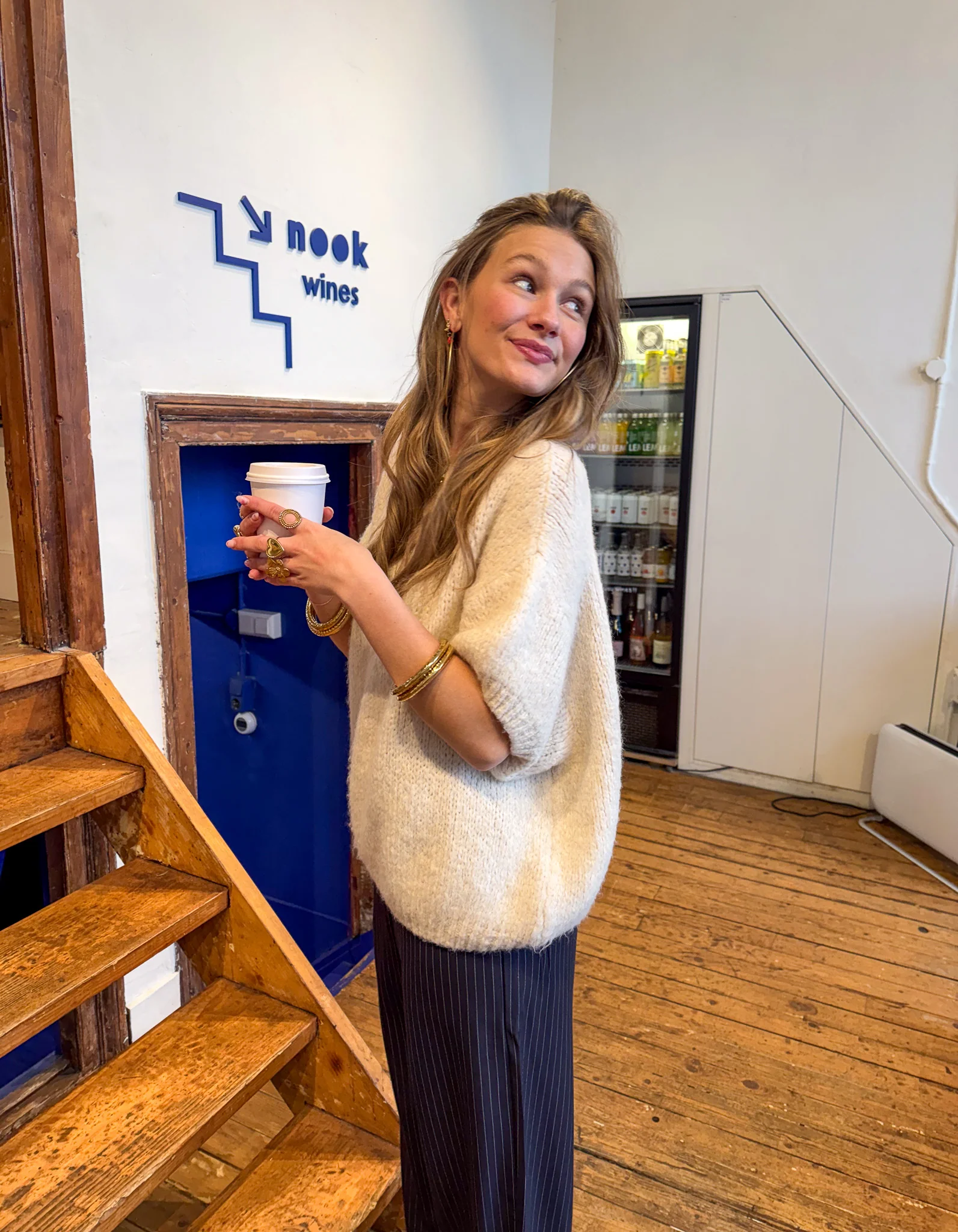 Donna Korte Mouwen Trui Gebroken Wit - Image 3