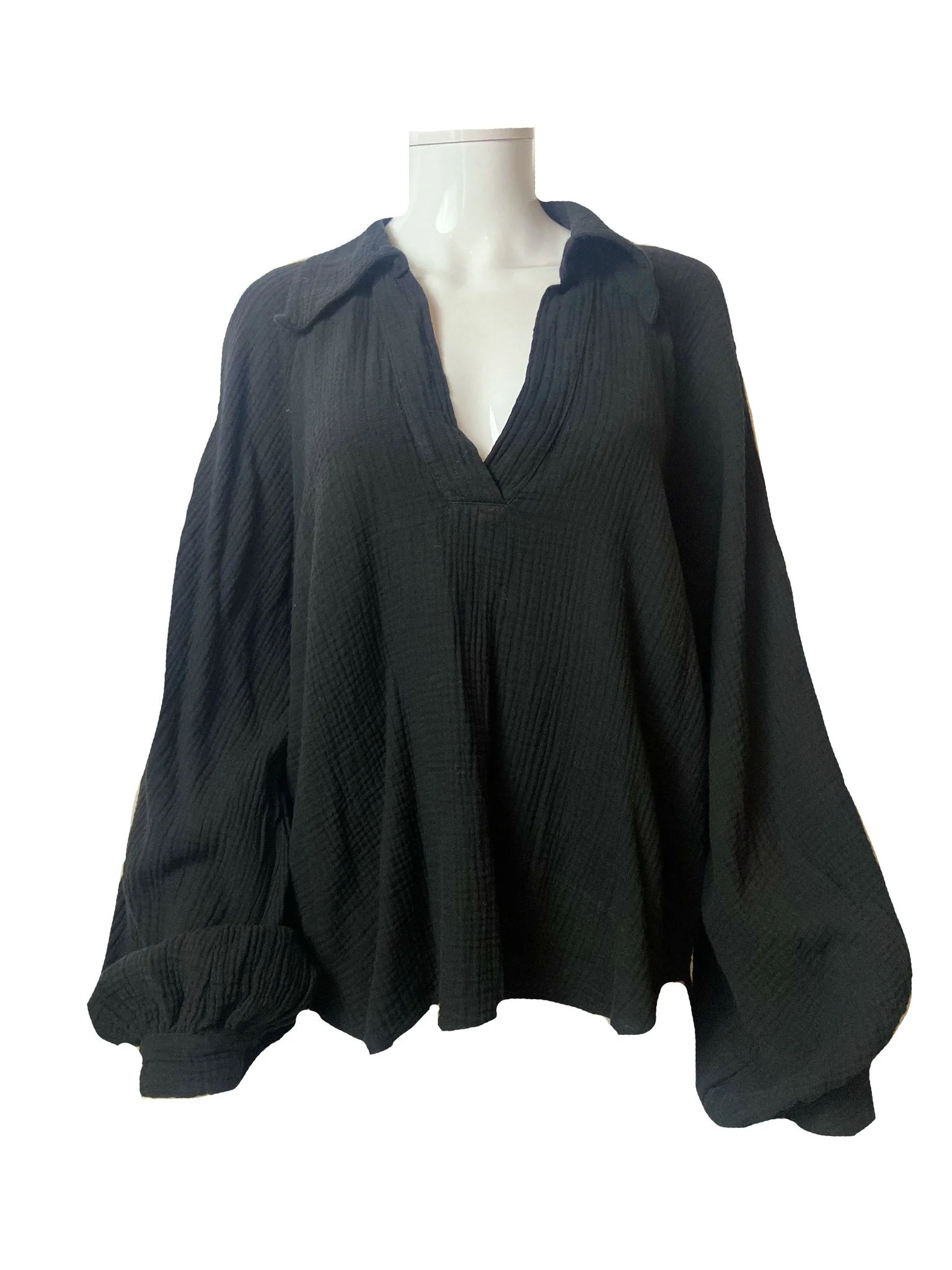 Doutzen Balloon Blouse Zwart - Image 3