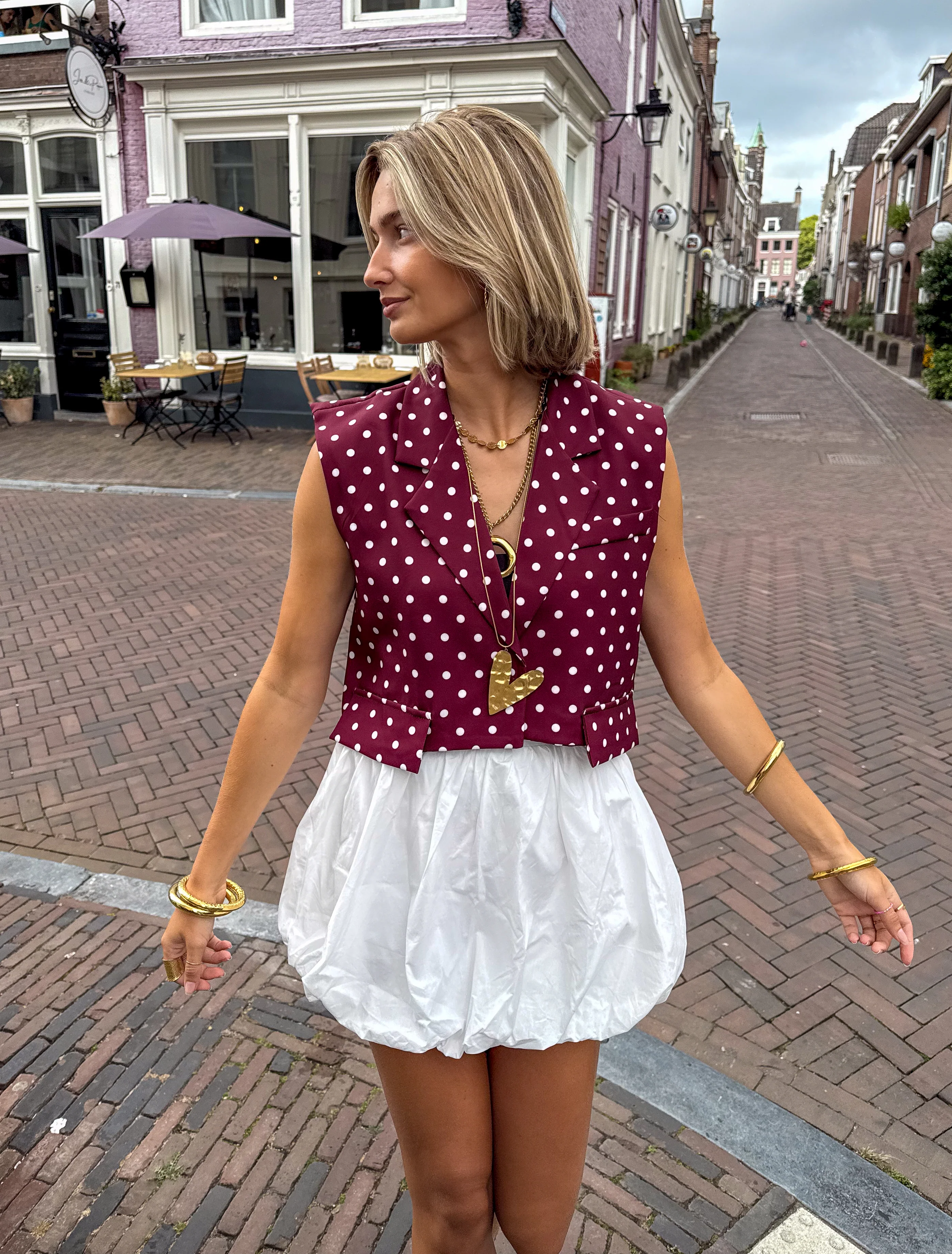 Dusty Balloon Skort Wit - Image 3