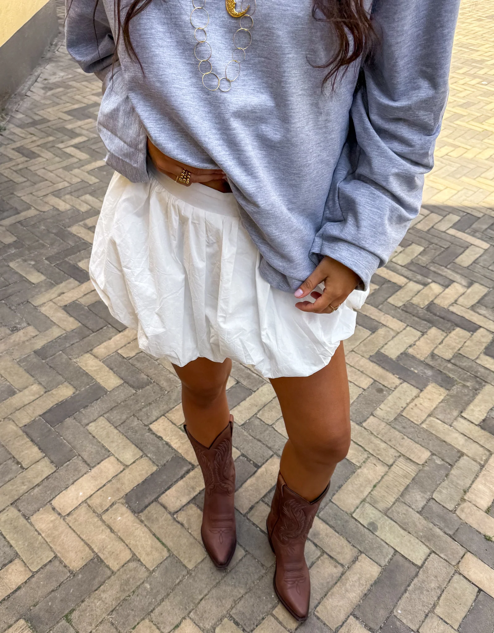 Dusty Balloon Skort Wit - Image 4