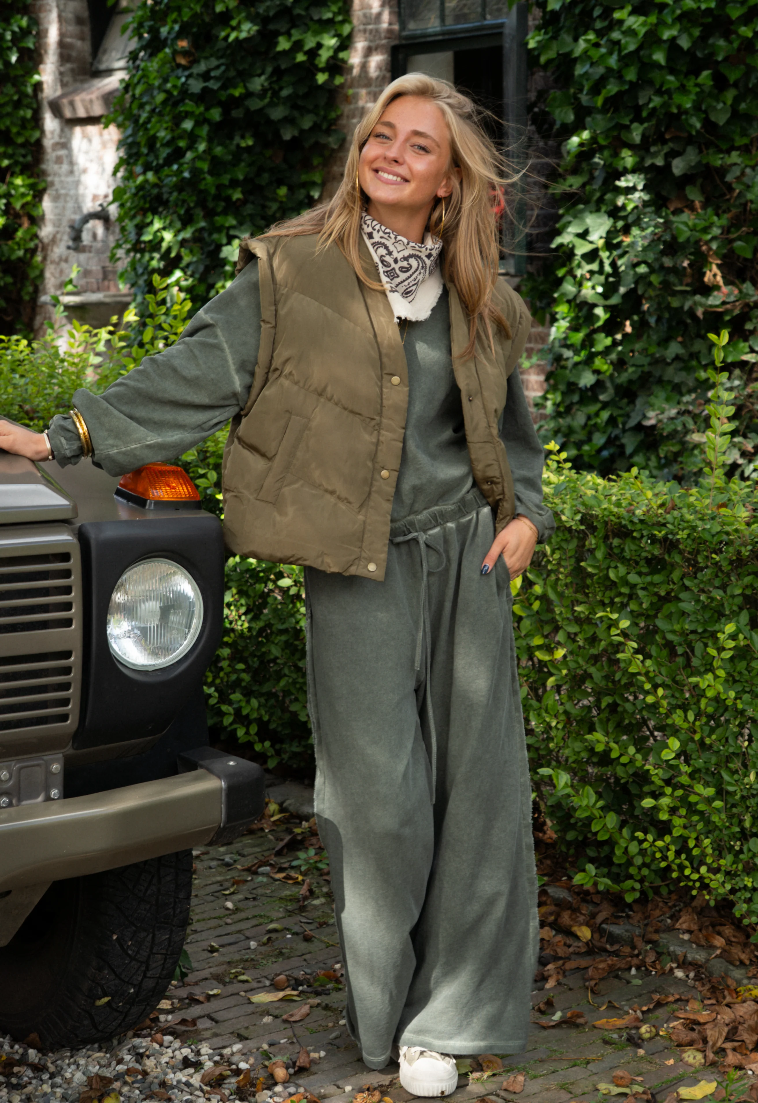 Ease Jogging Pantalon Army Groen - Image 2