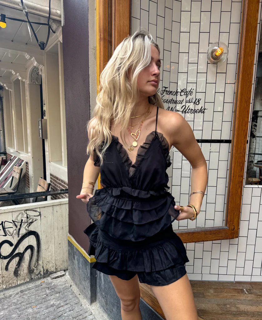 Flowy Top Zwart - Image 4