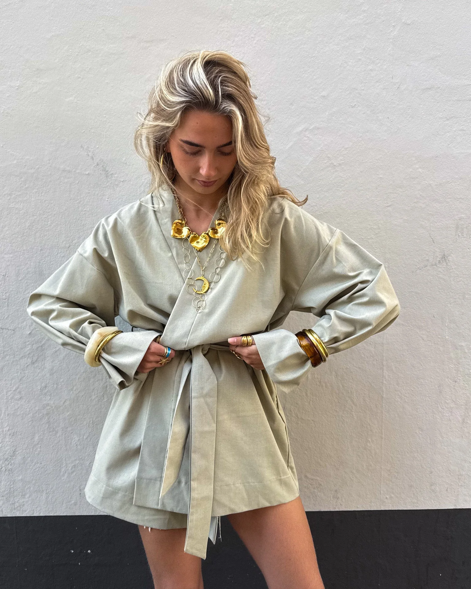 Francis Kimono Jurk Kaki