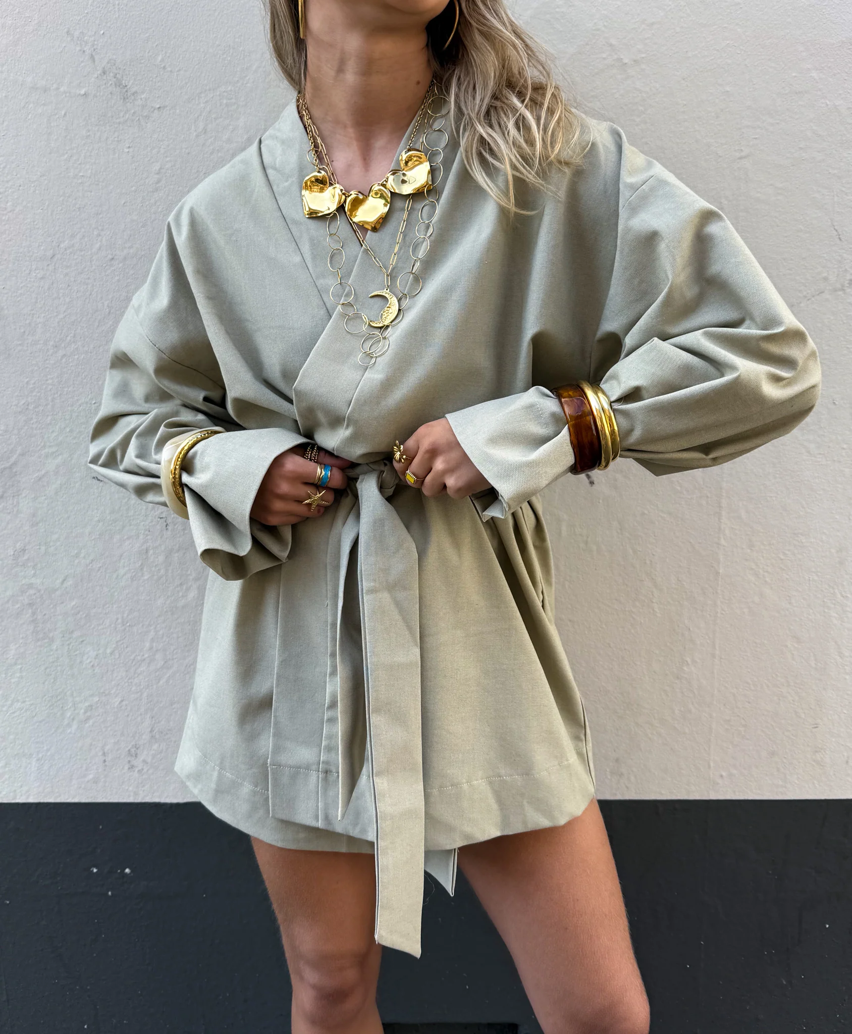 Francis Kimono Jurk Kaki - Image 4