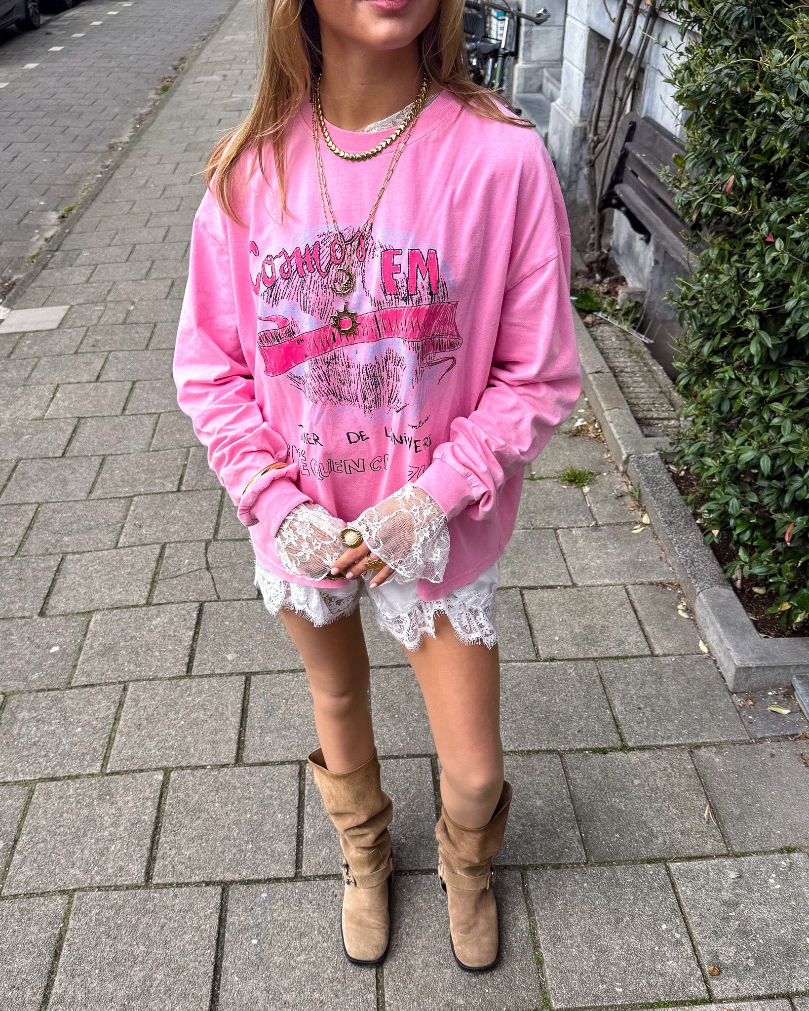Frequence Longsleeve Roze - Image 2