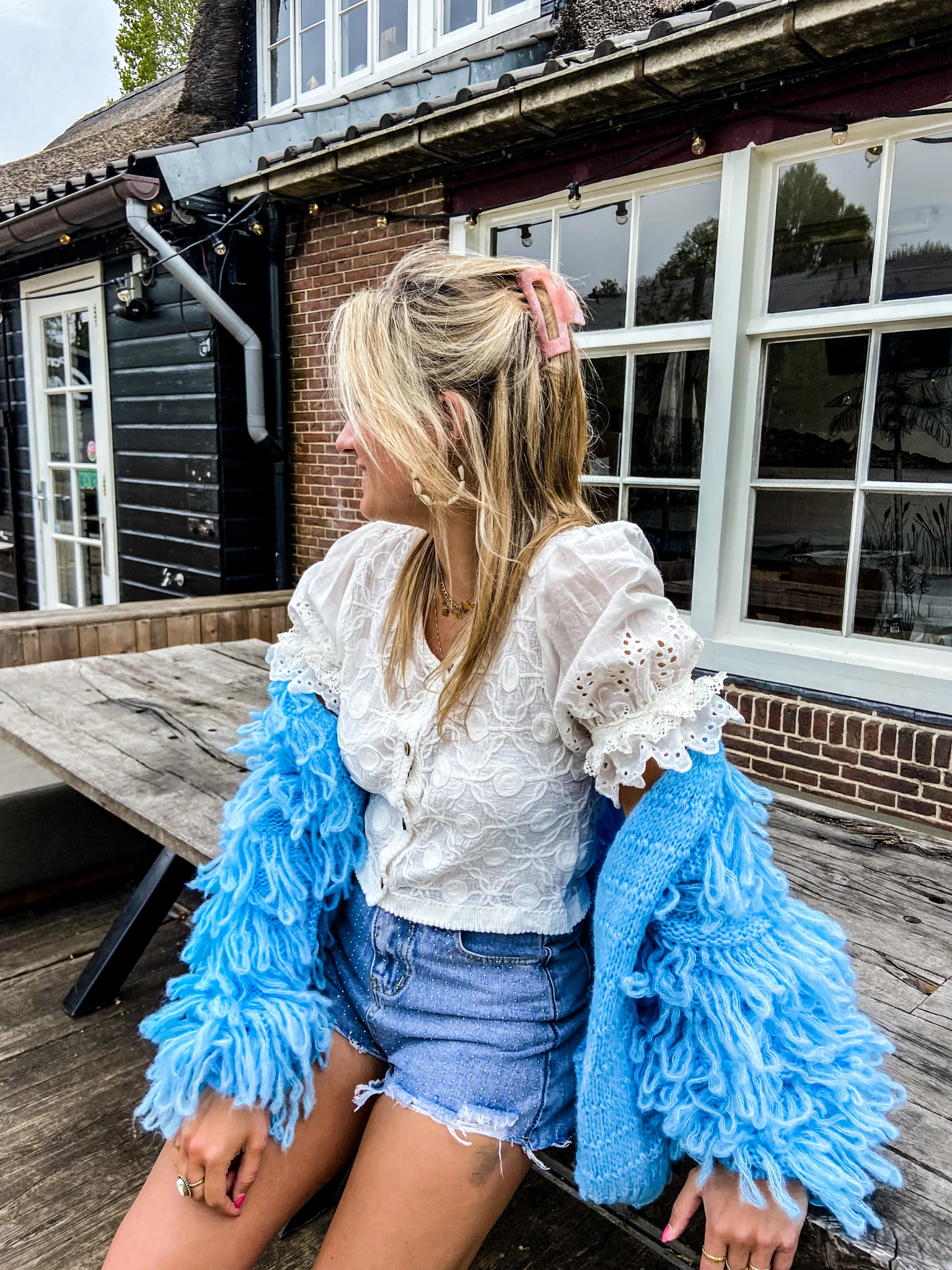 Fringe Vest Licht Blauw - Image 6