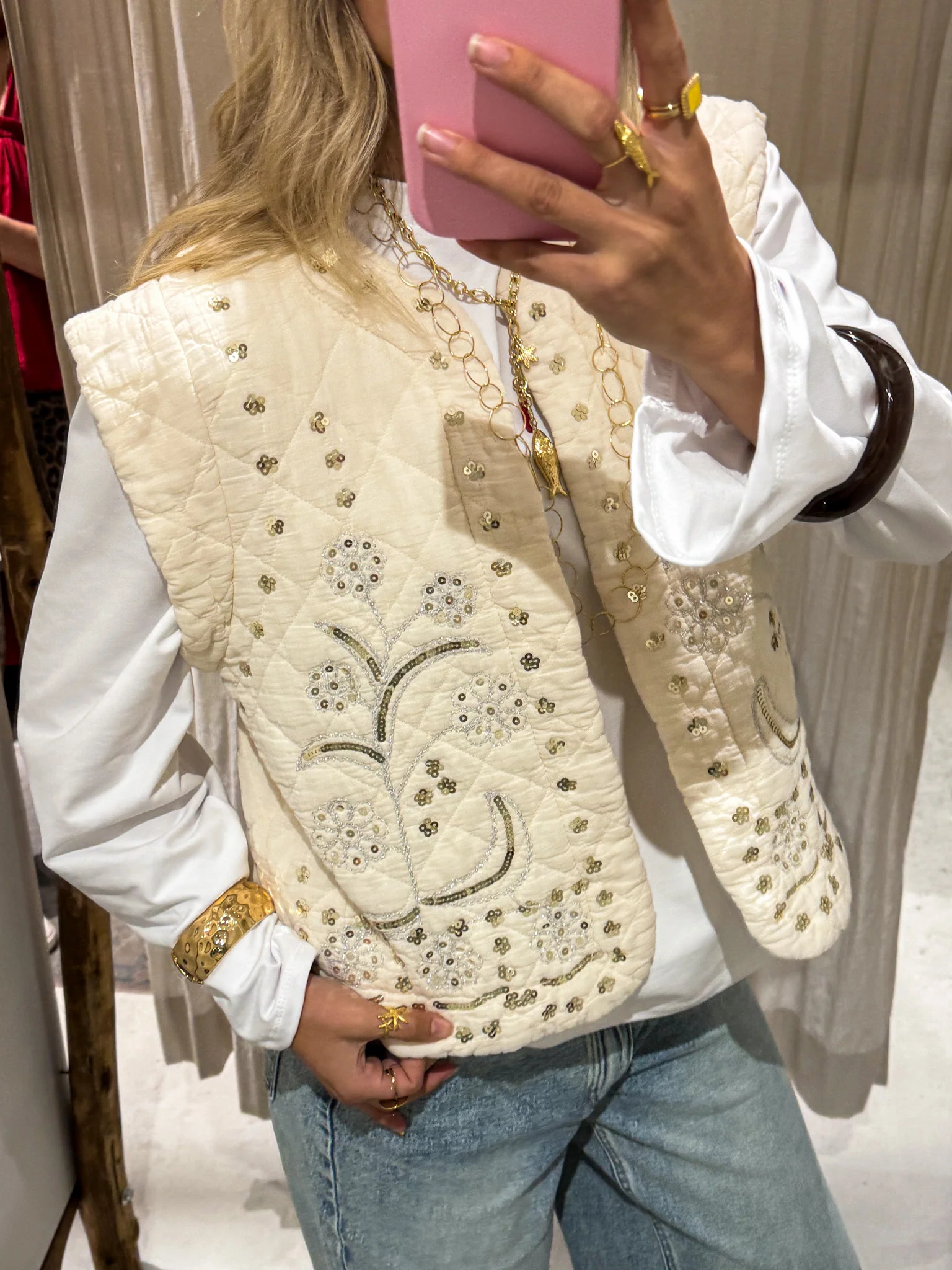 Gael Gilet Creme - Image 4