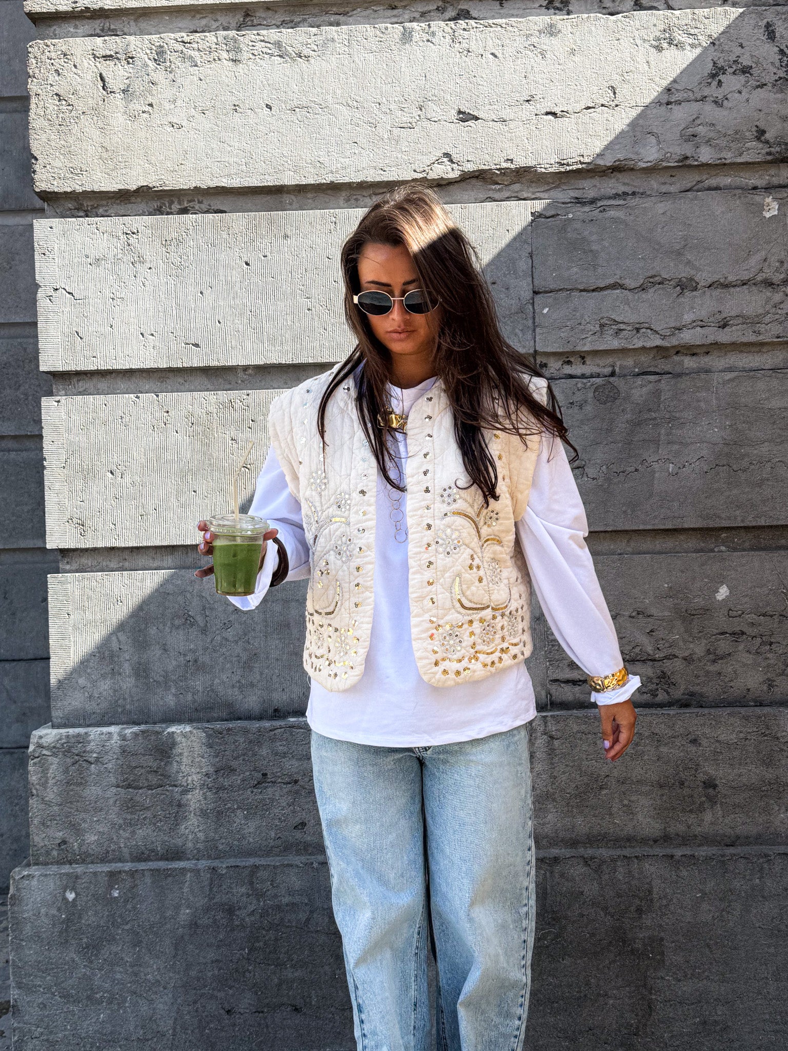 Gael Gilet Creme - Image 5