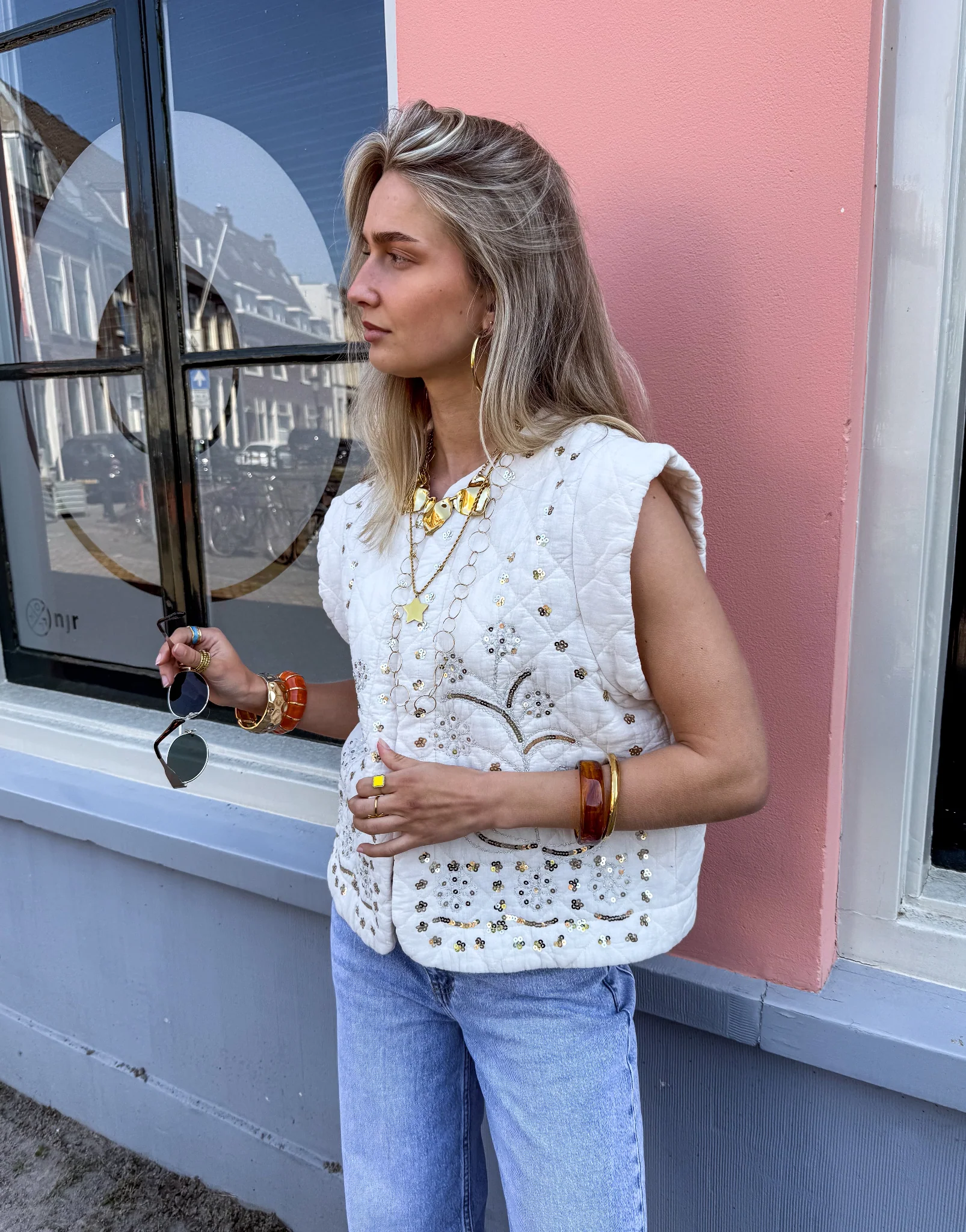 Gael Gilet Creme - Image 6
