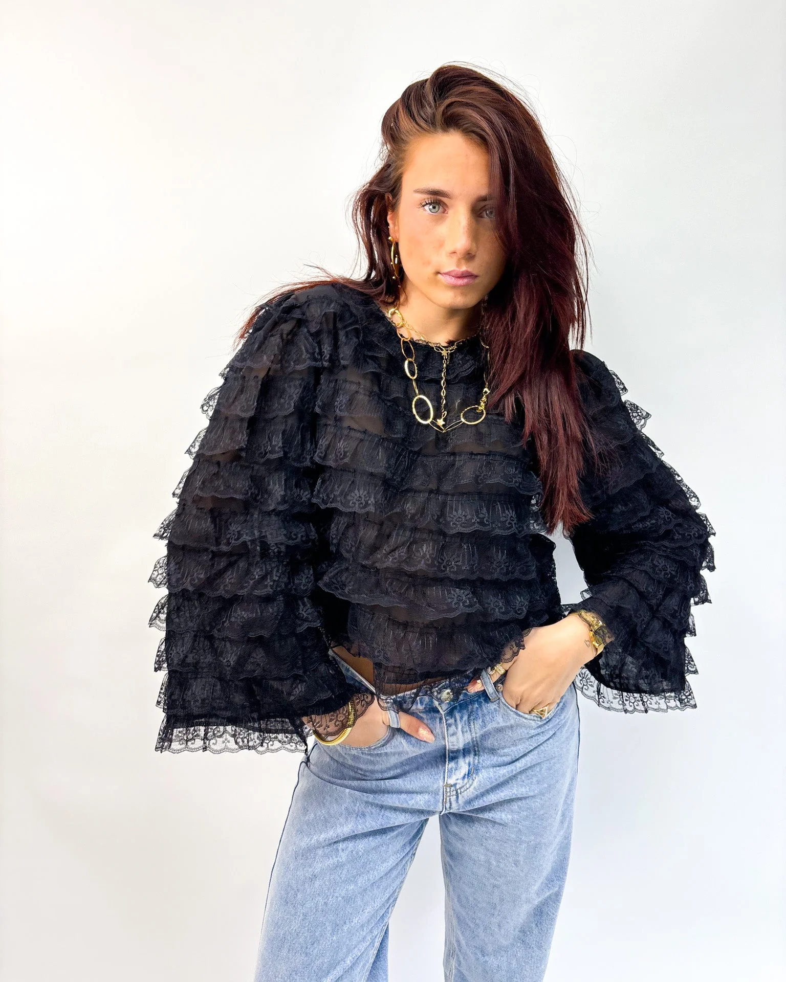 Gigi Blouse Zwart - Image 4