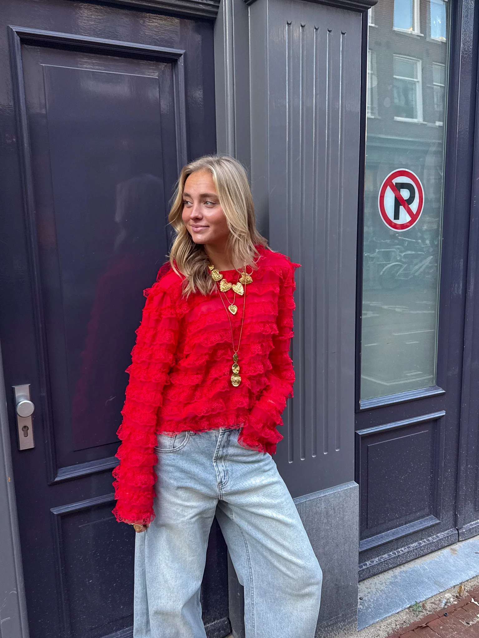 Gigi Blouse Rood - Image 4