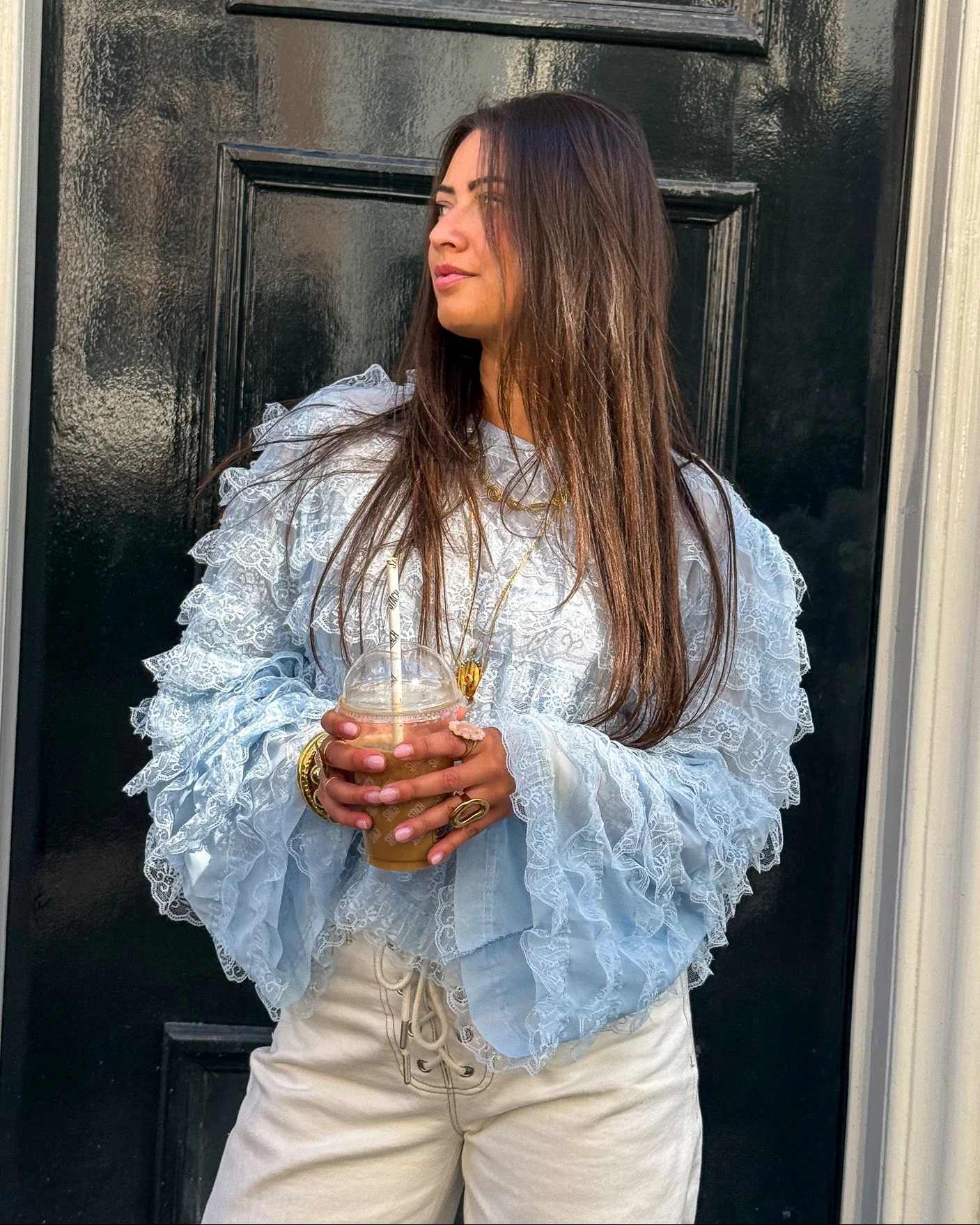 Gigi Blouse Skye Blue - Image 3
