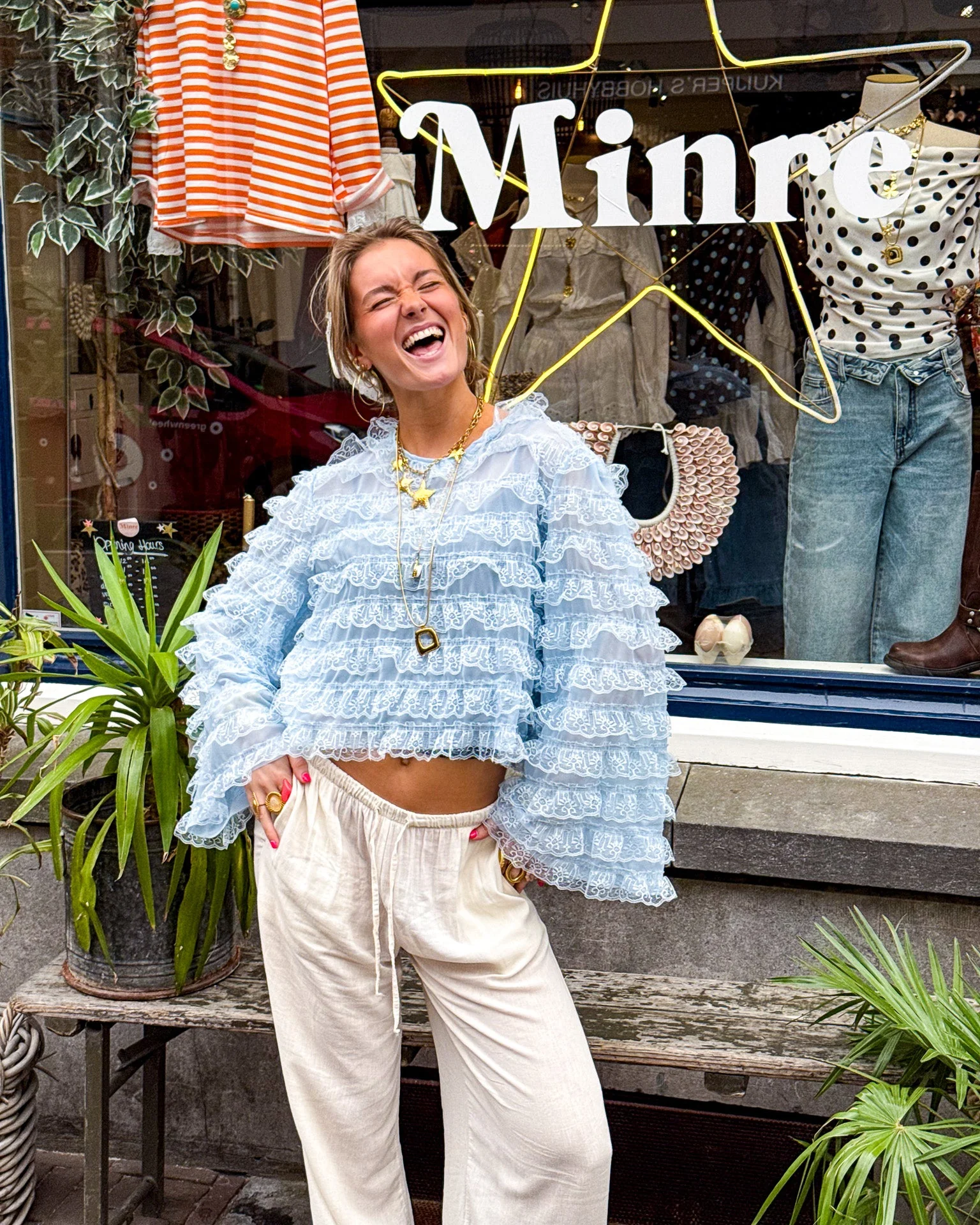 Gigi Blouse Skye Blue - Image 4