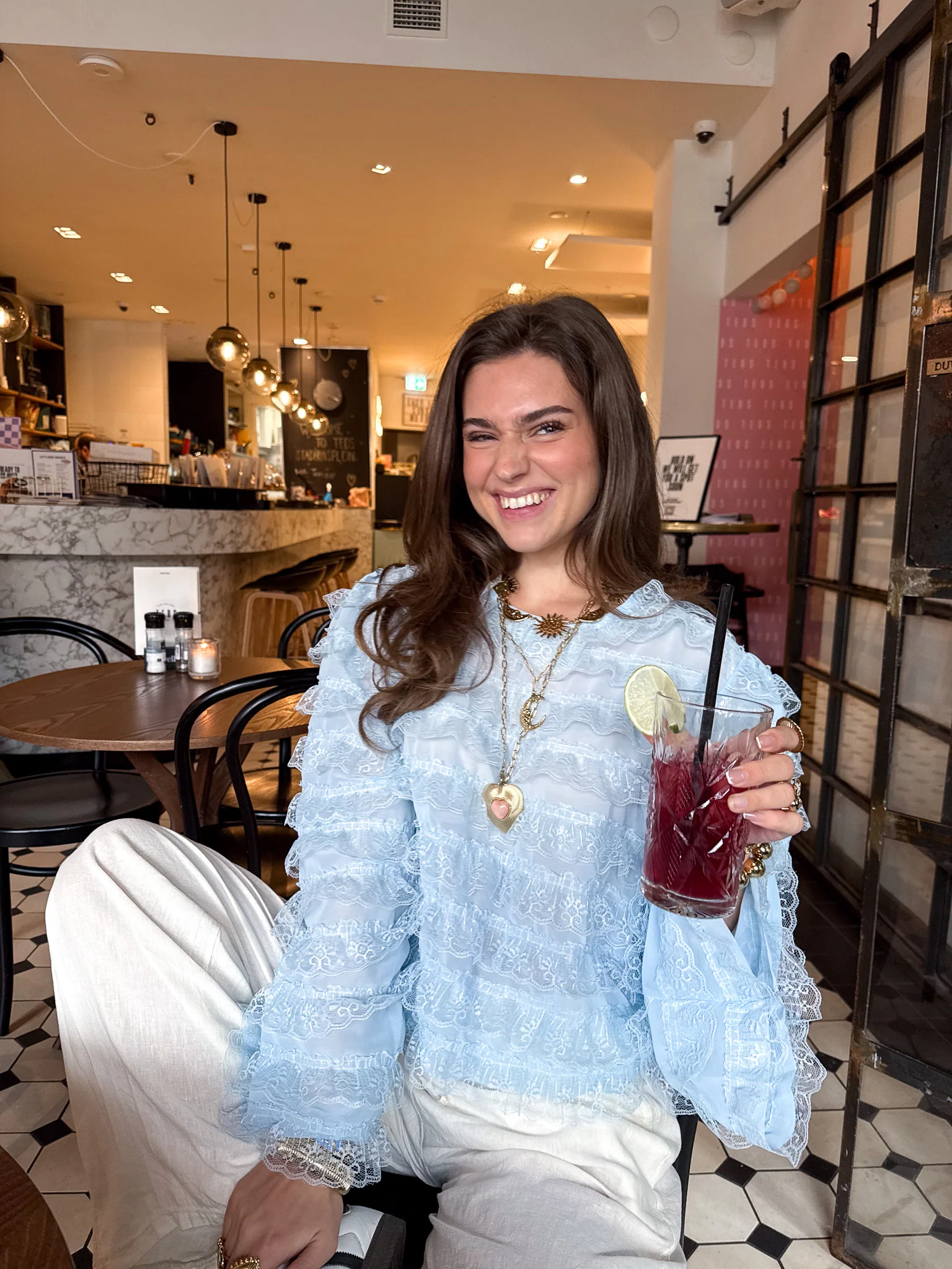 Gigi Blouse Skye Blue - Image 6