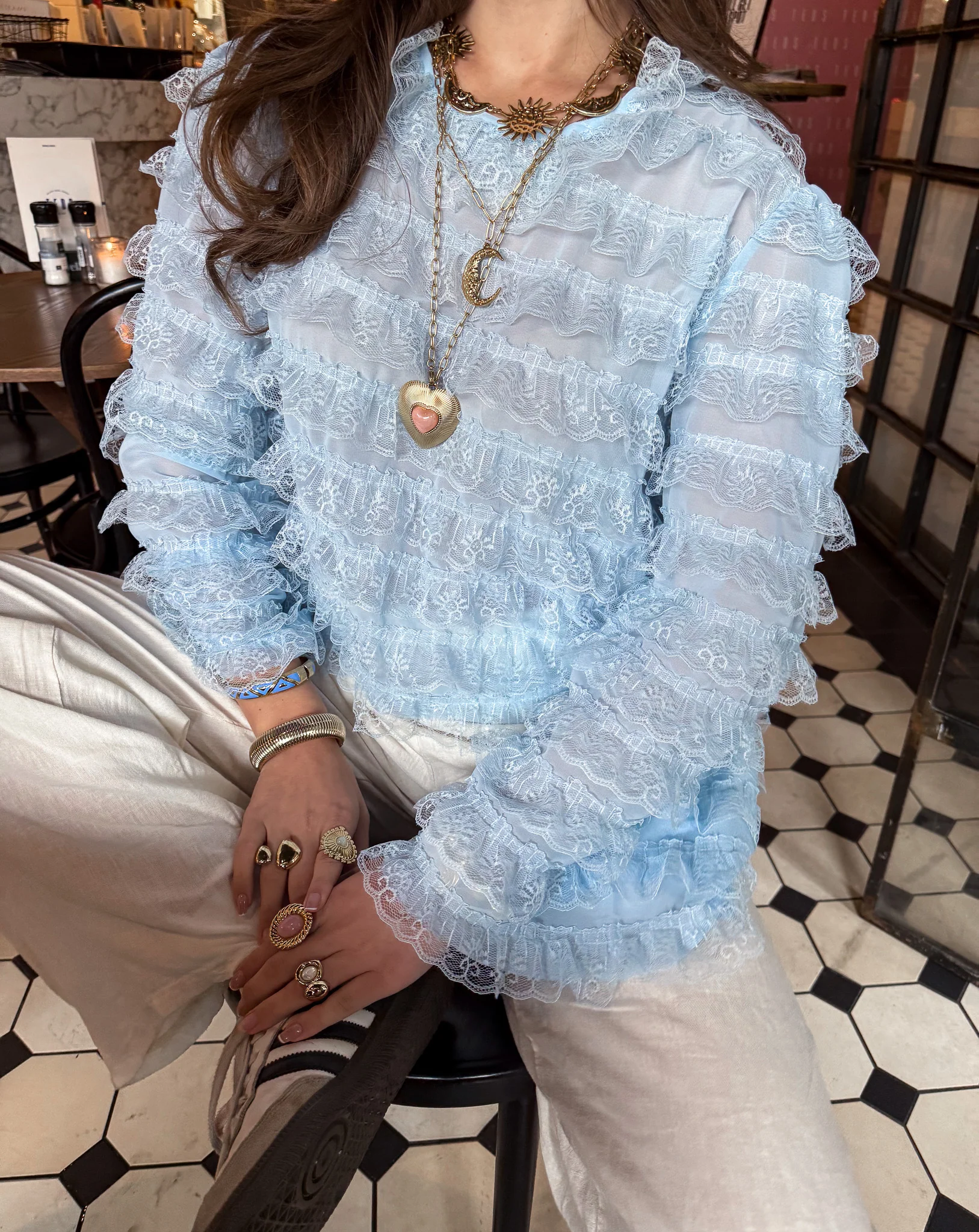 Gigi Blouse Skye Blue - Image 9