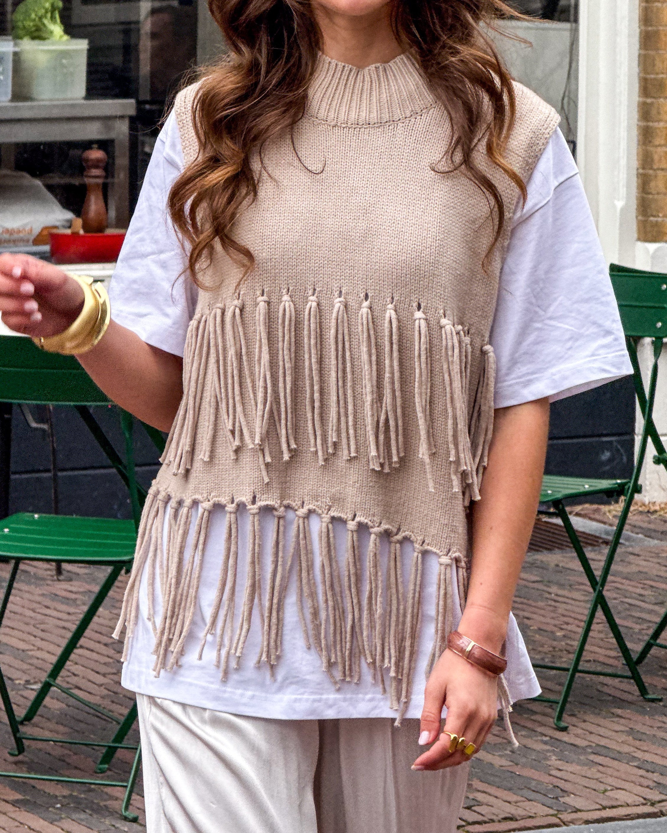Harvest Fringe Spencer Beige - Image 6