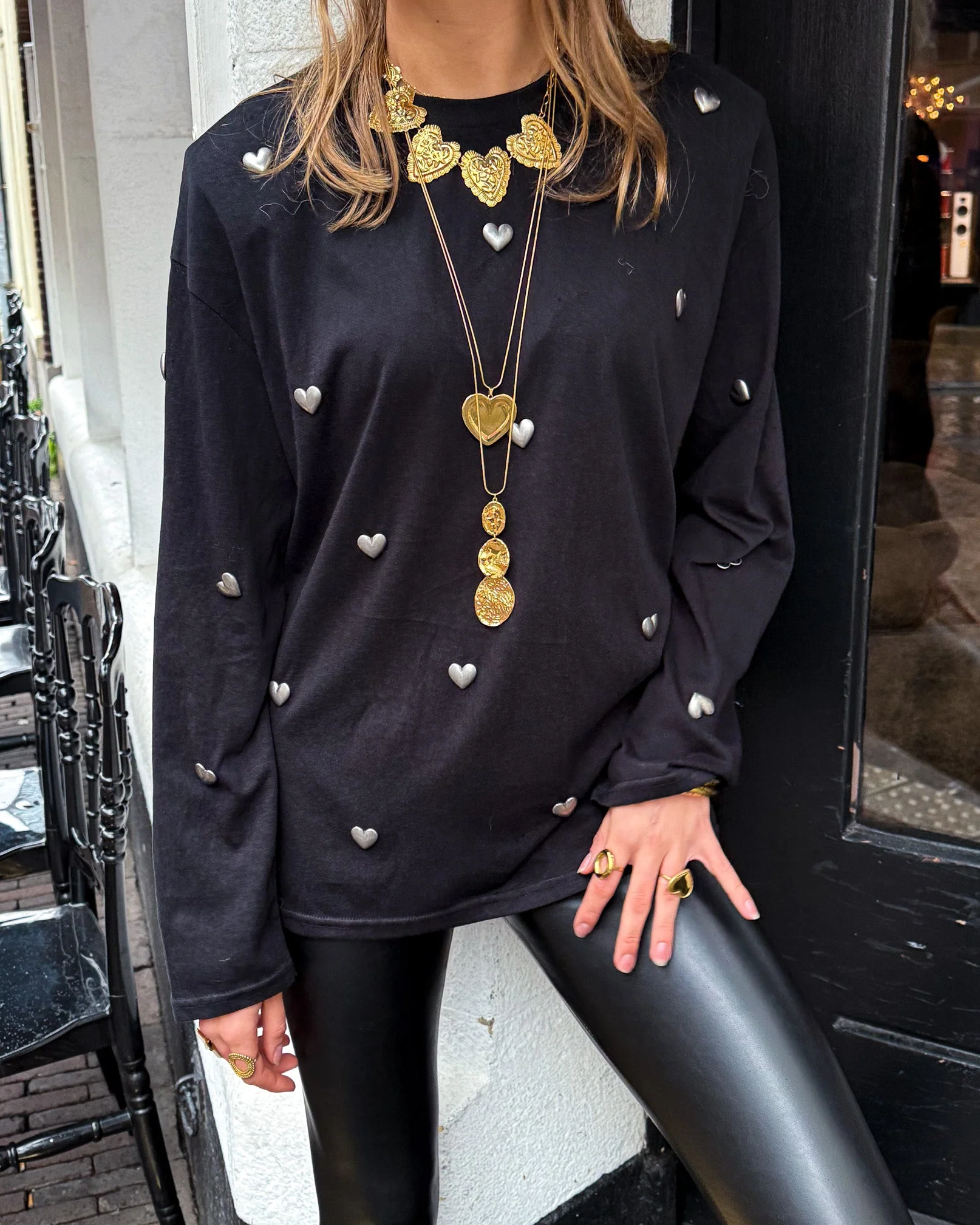 Heart Longsleeve Zwart