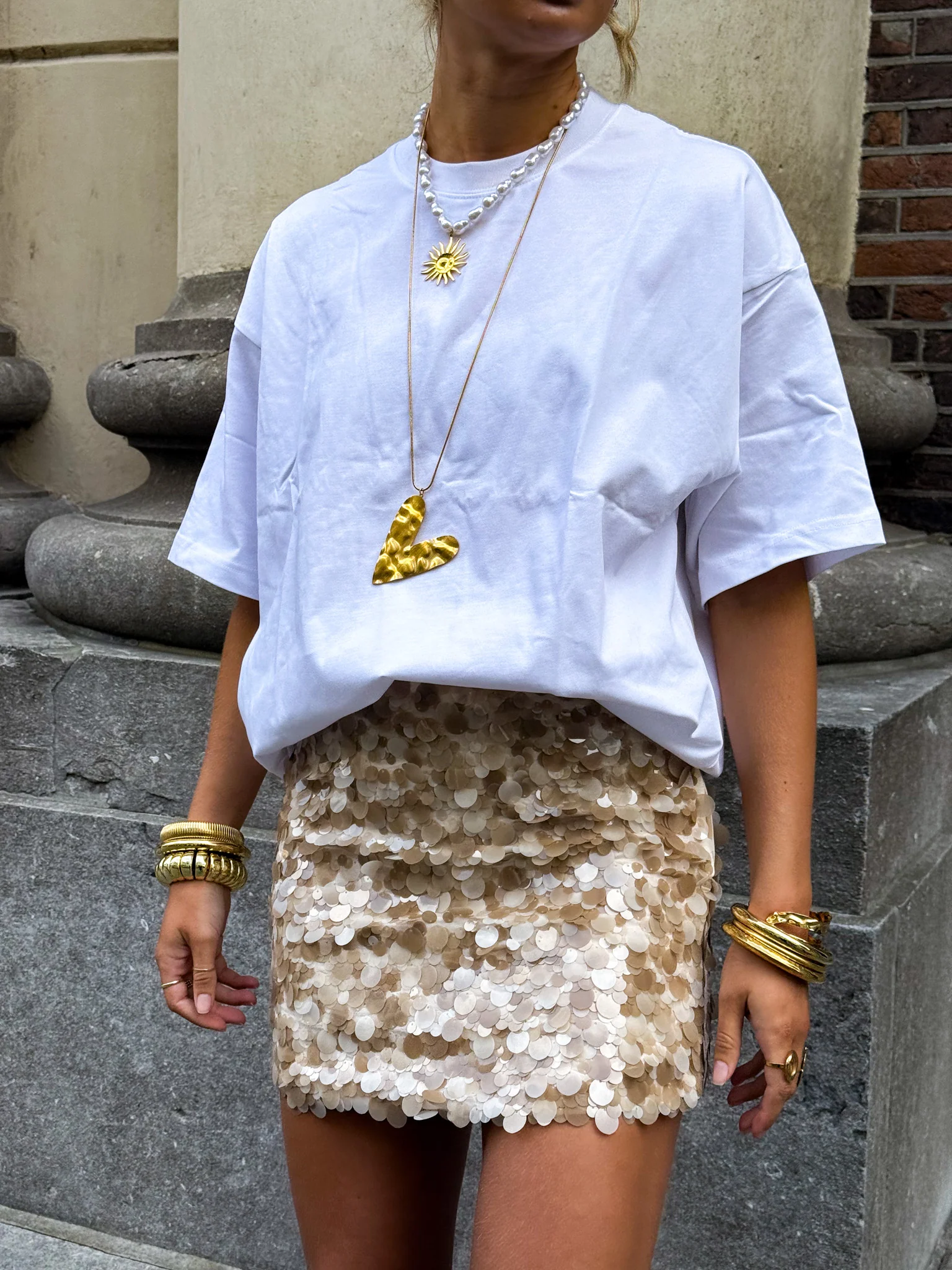 Honey Glitter Rok Beige - Image 4