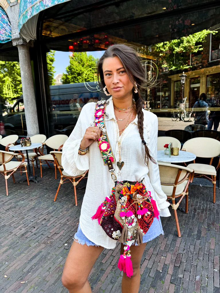 Ibiza Bag Strap Beige/Roze - Image 3