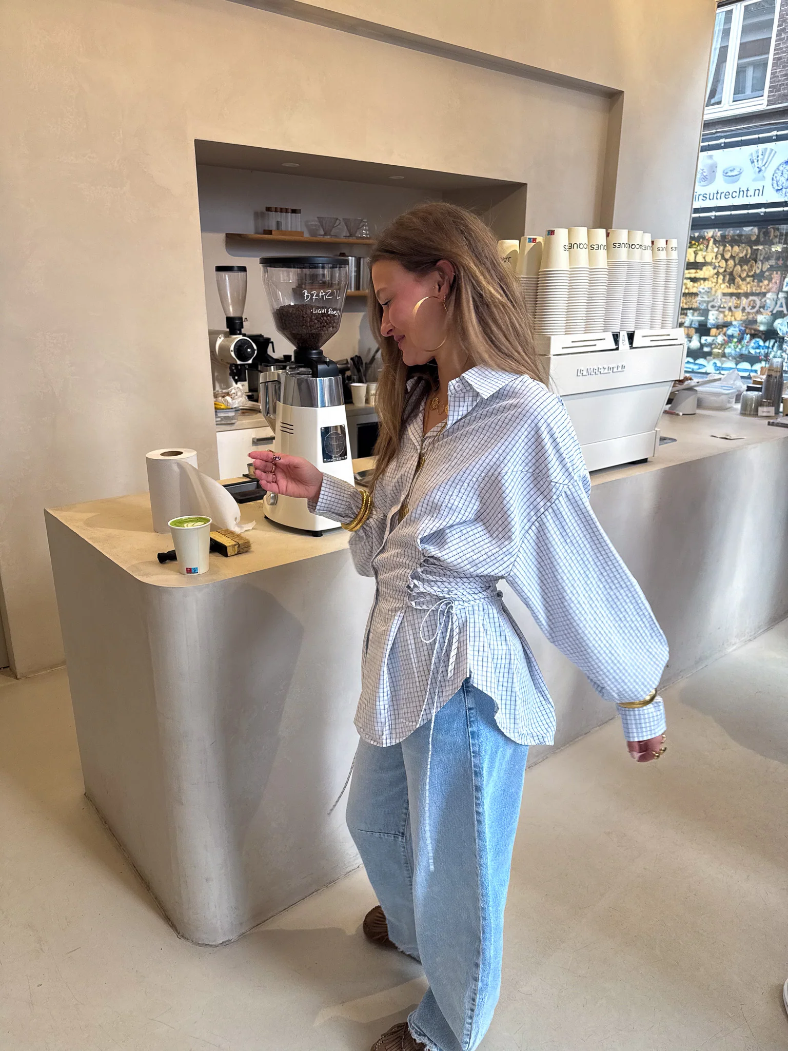 Jacky Geruite Blouse Wit - Image 6