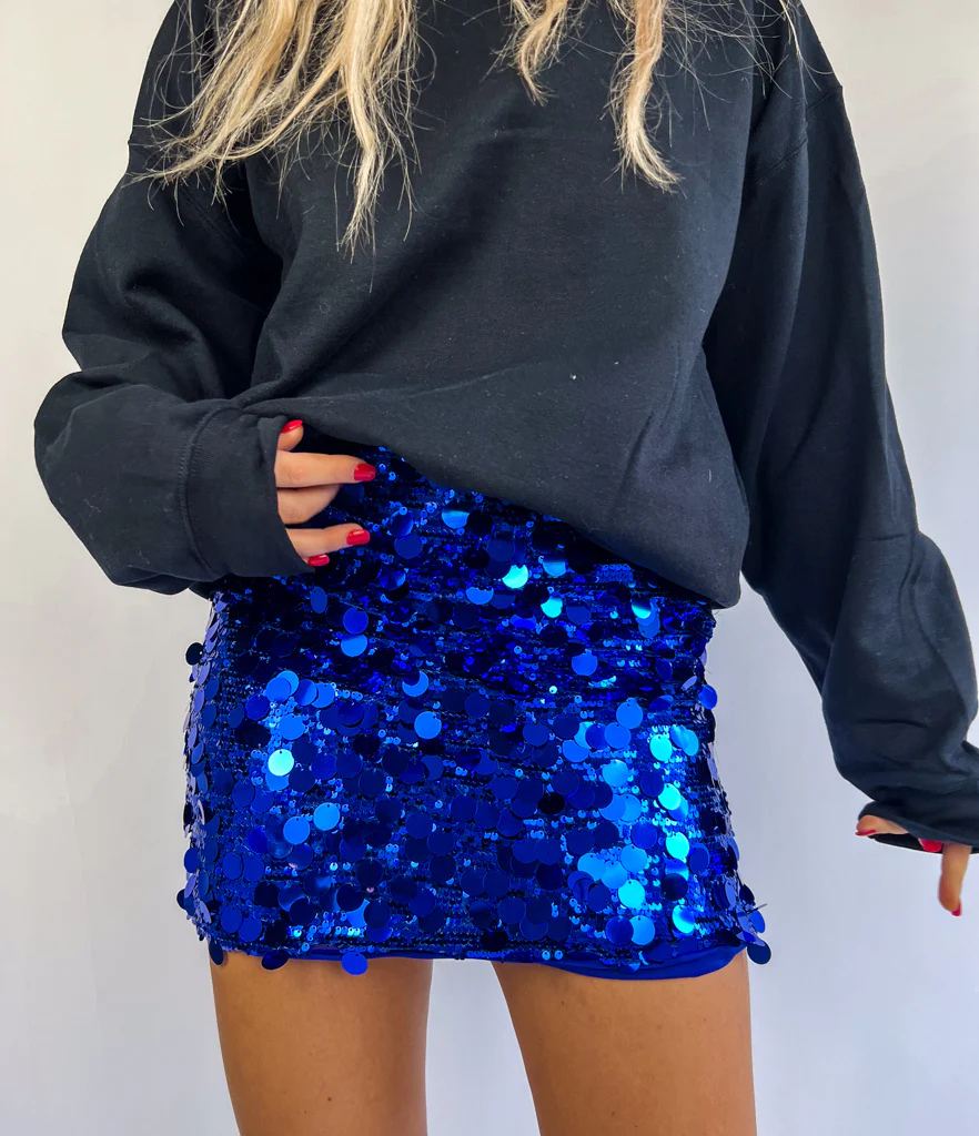Joy Glitter Rok Blauw - Image 3