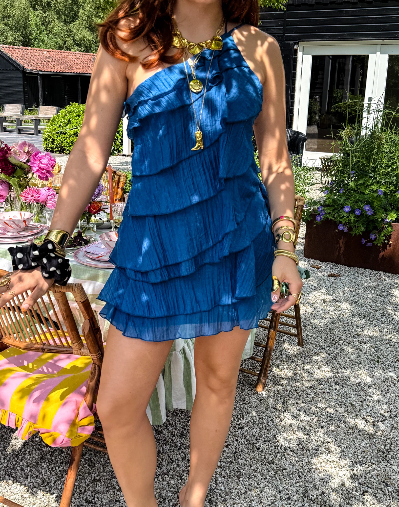 Kate Flowy Jurk Marine Blauw - Image 7