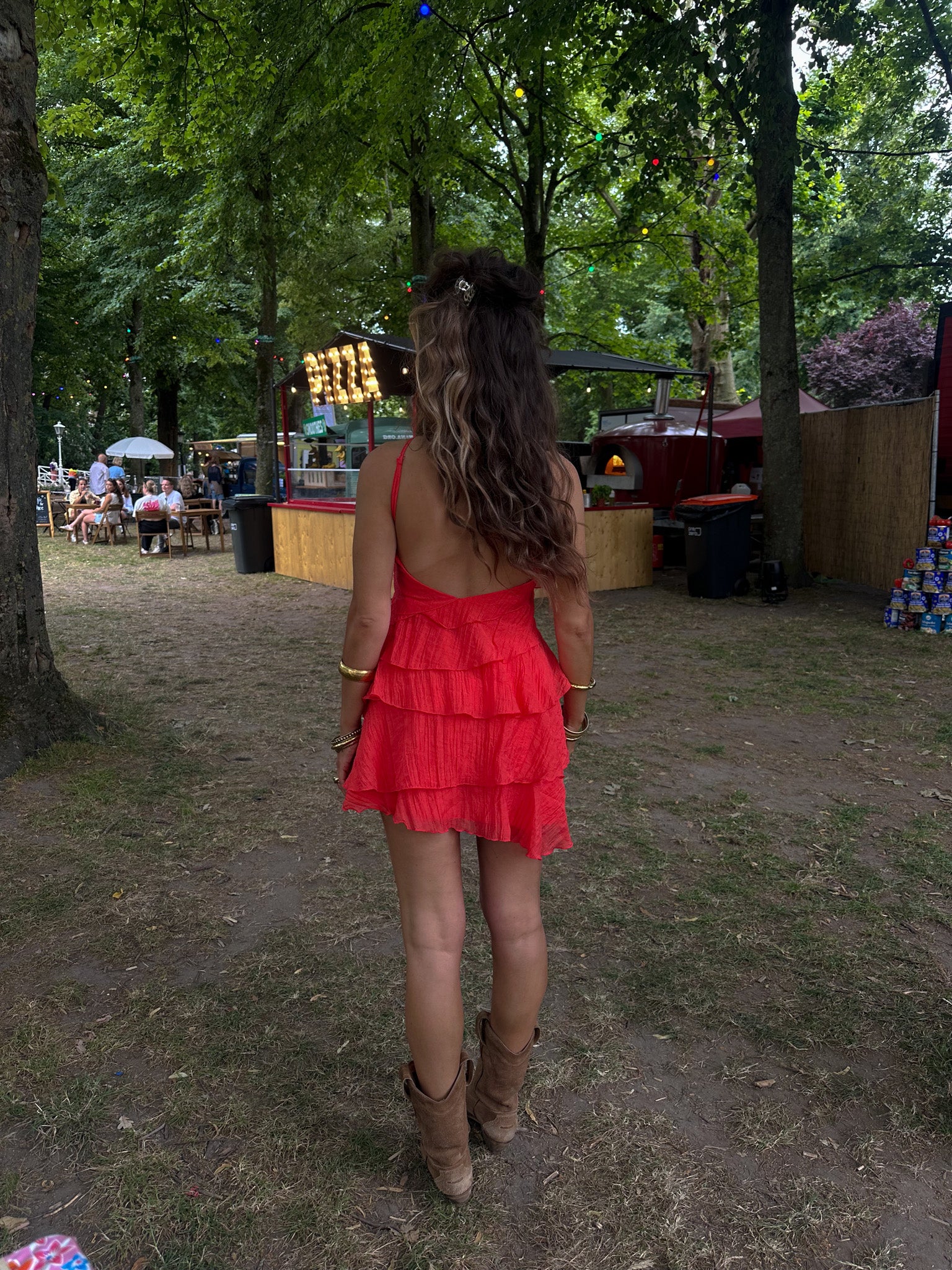 Kate Flowy Jurk Rood - Image 3