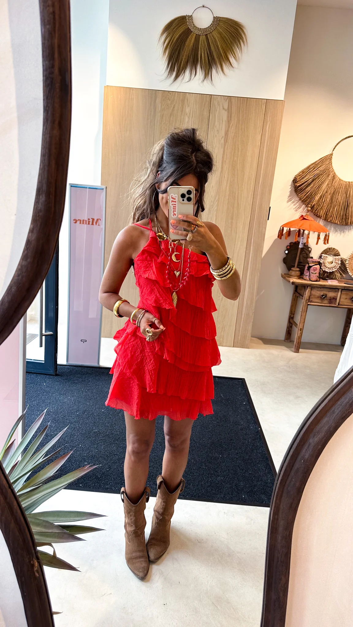 Kate Flowy Jurk Rood - Image 6