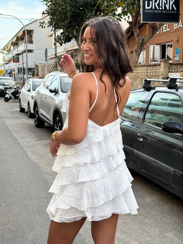 Kate Flowy Jurk Wit - Image 3