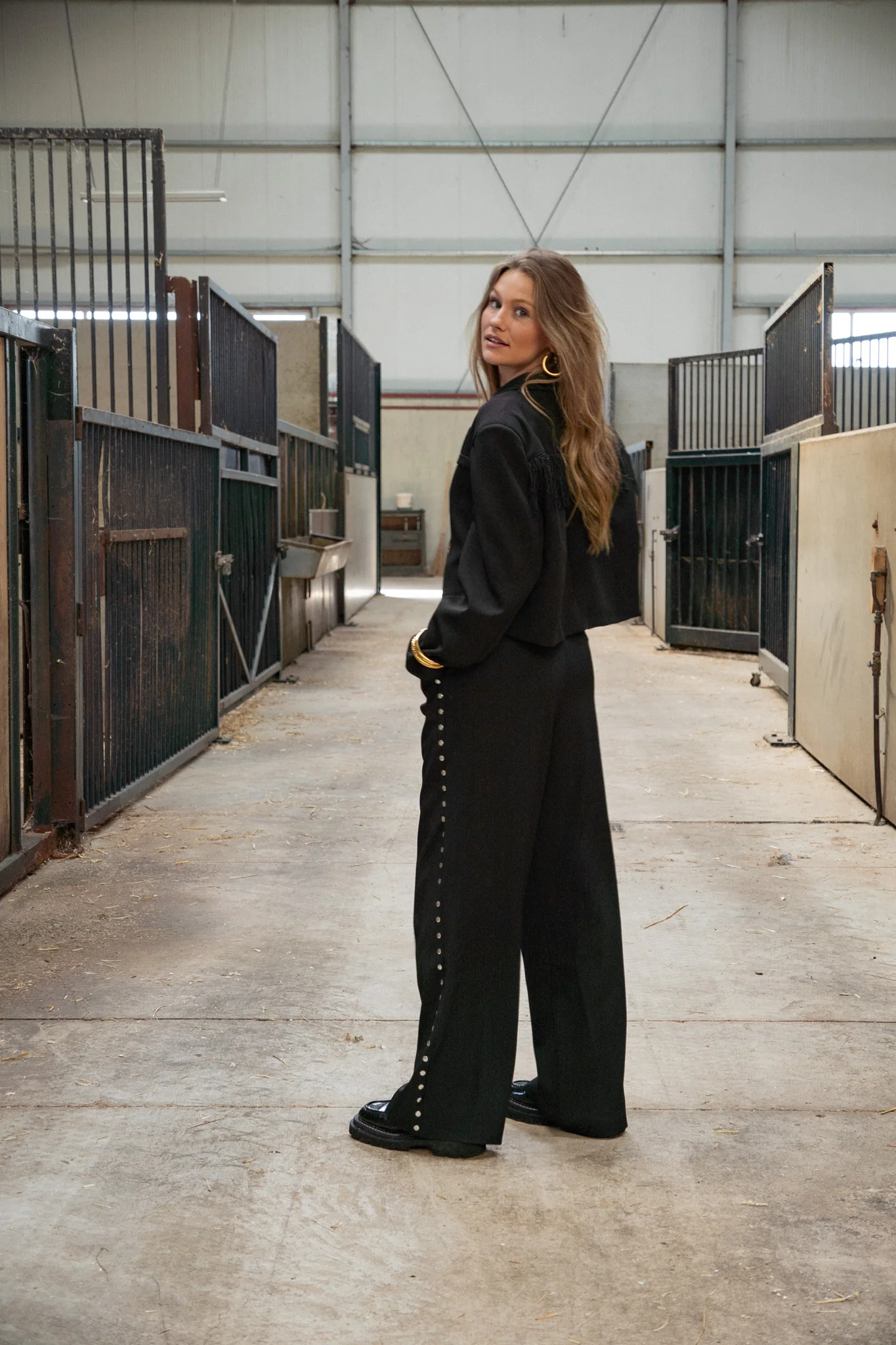 Kendall Pantalon Studs Zwart - Image 3