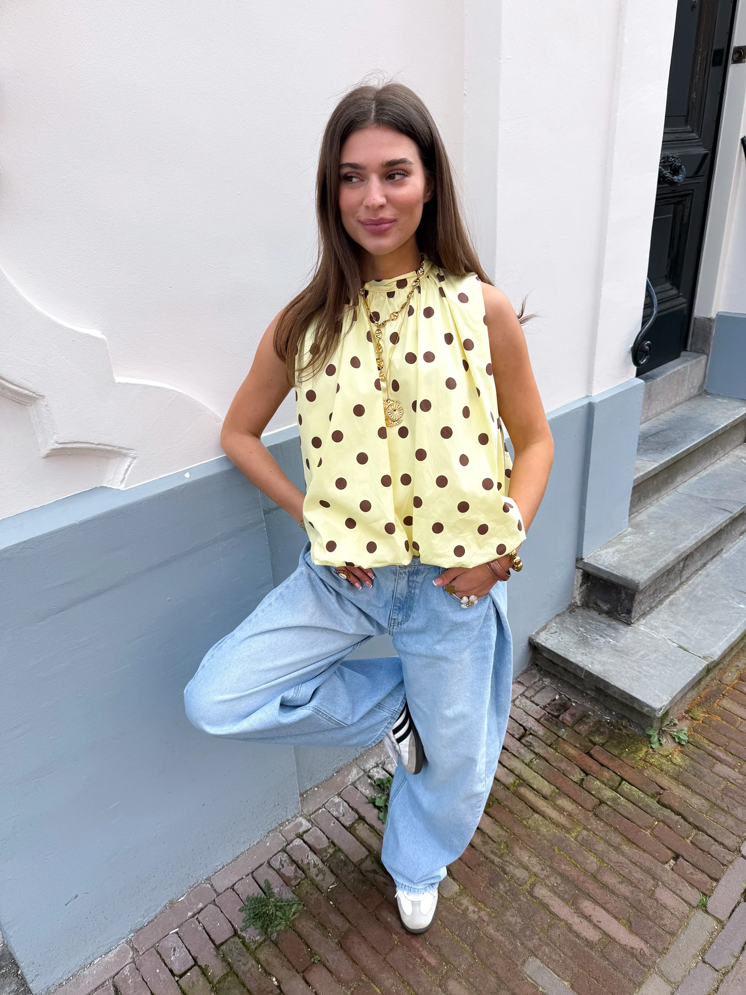 Kimmy Stippen Top Geel - Image 4