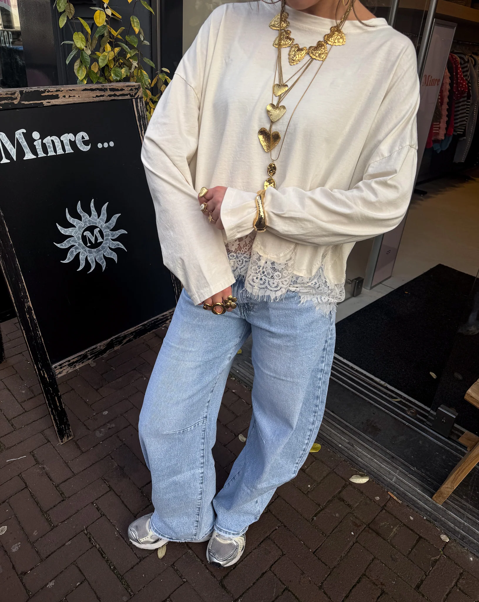 Lenti Lace Longsleeve Wit - Image 6