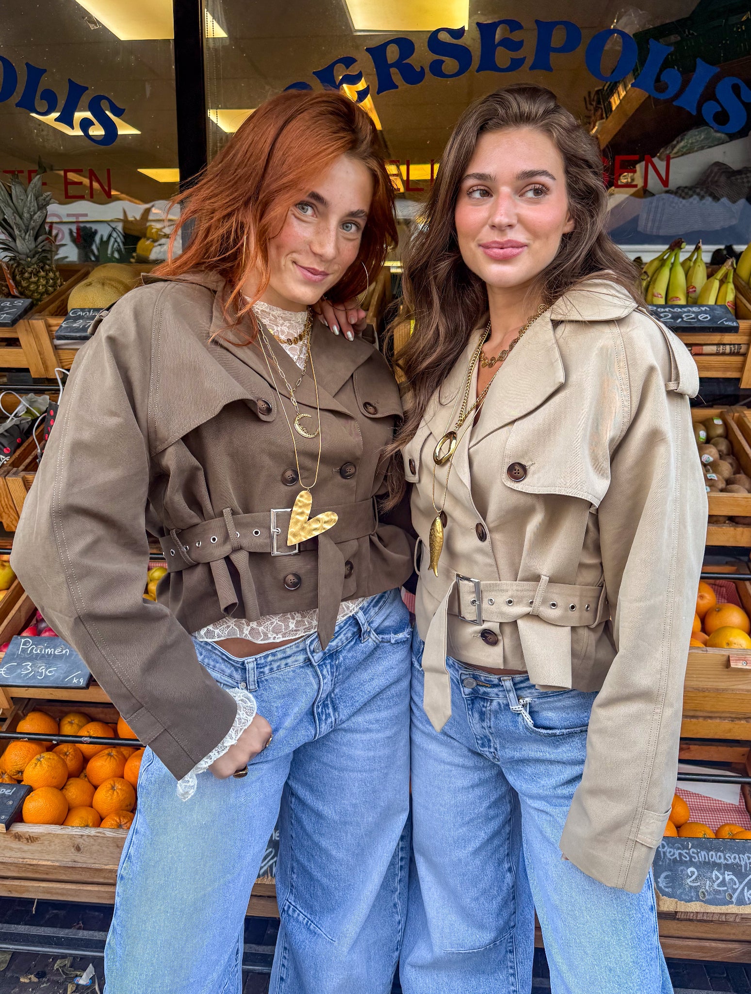 Lou Cropped Trenchcoat Camel - Image 3