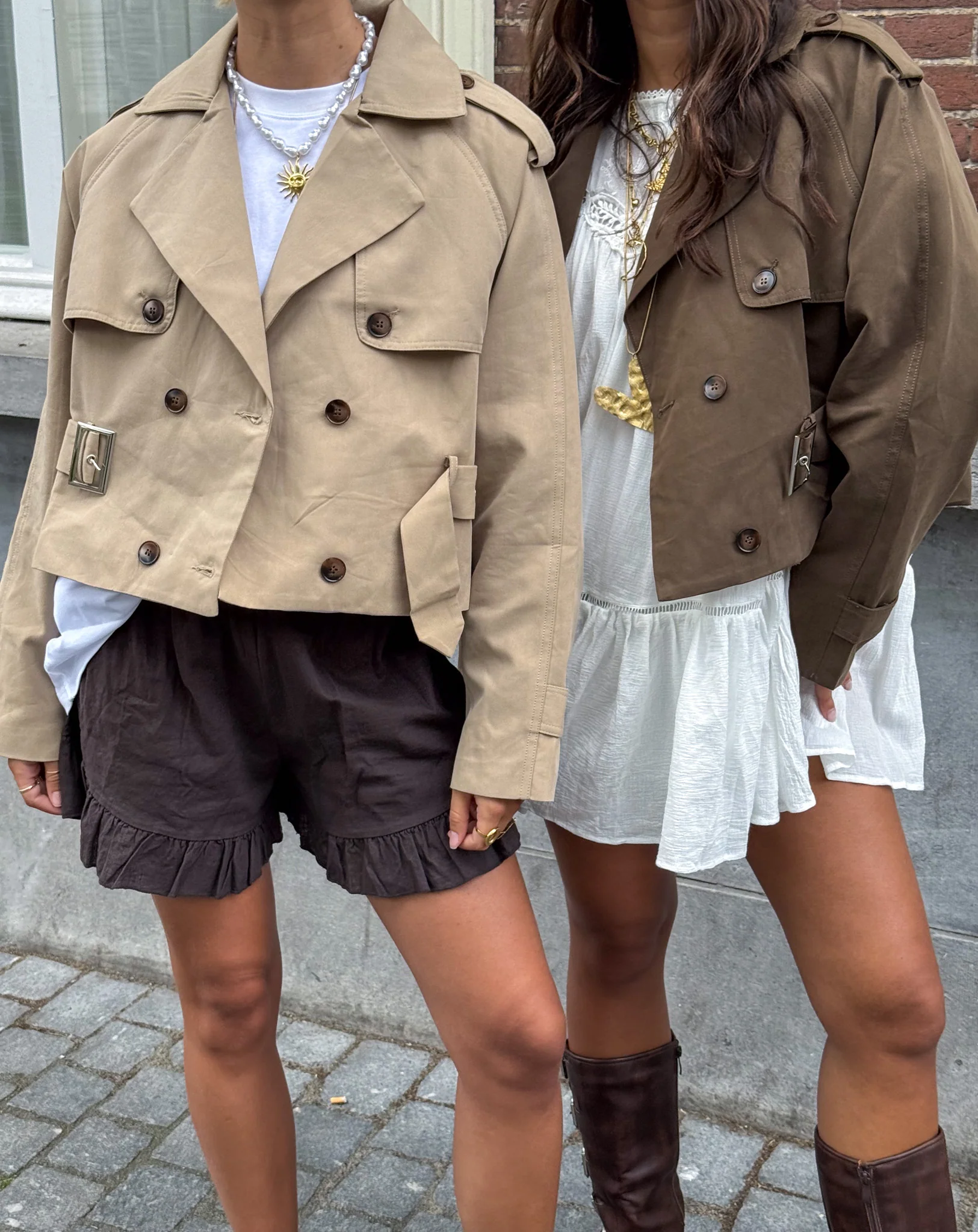 Lou Cropped Trenchcoat Camel - Image 6