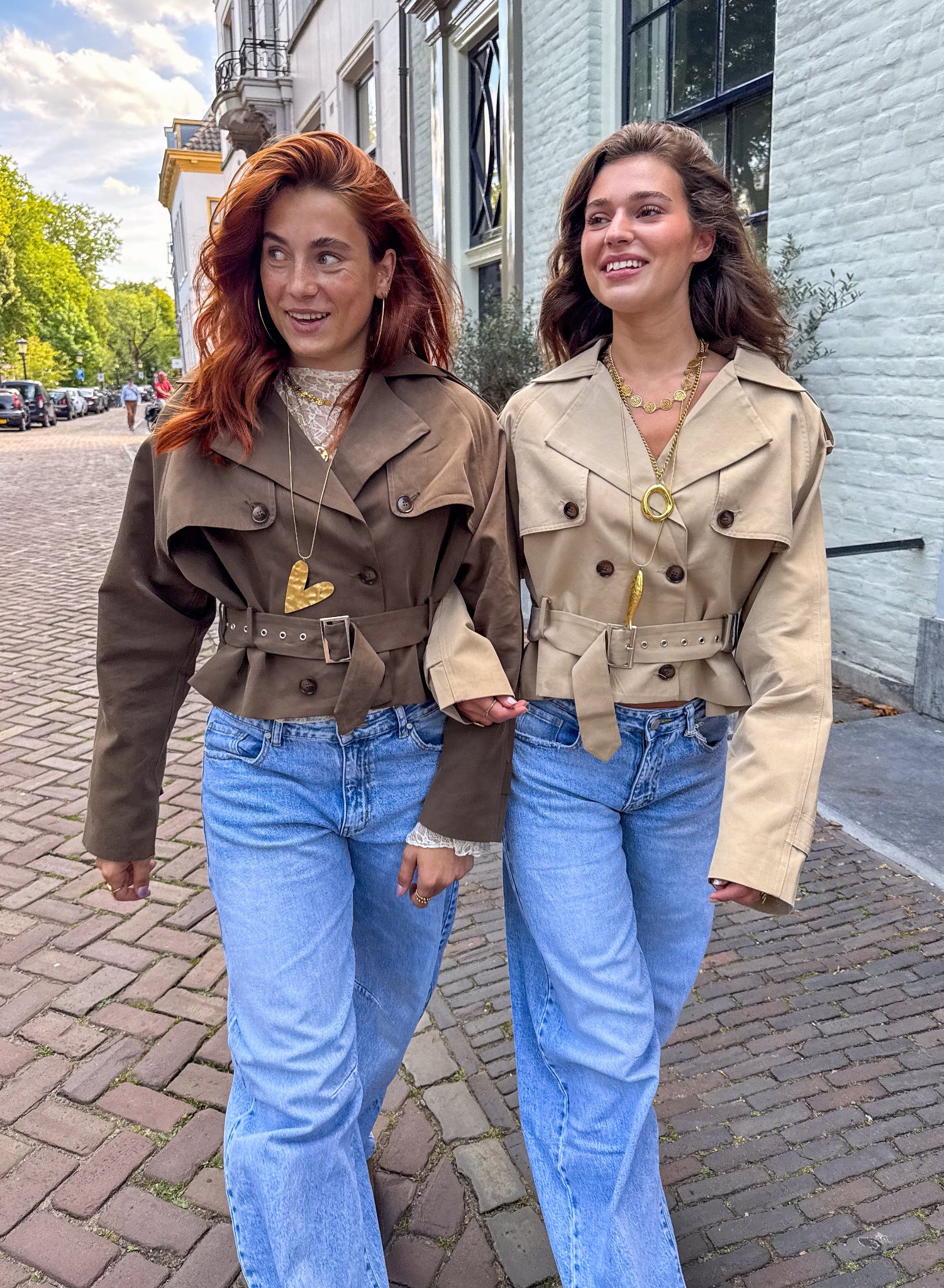 Lou Cropped Trenchcoat Camel - Image 8