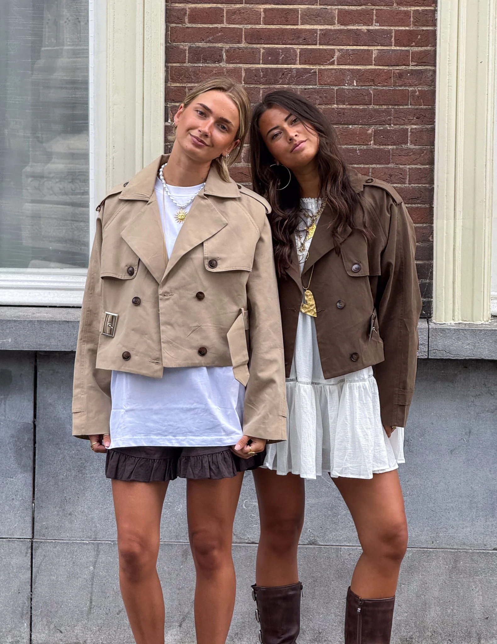 Lou Cropped Trenchcoat Camel - Image 9